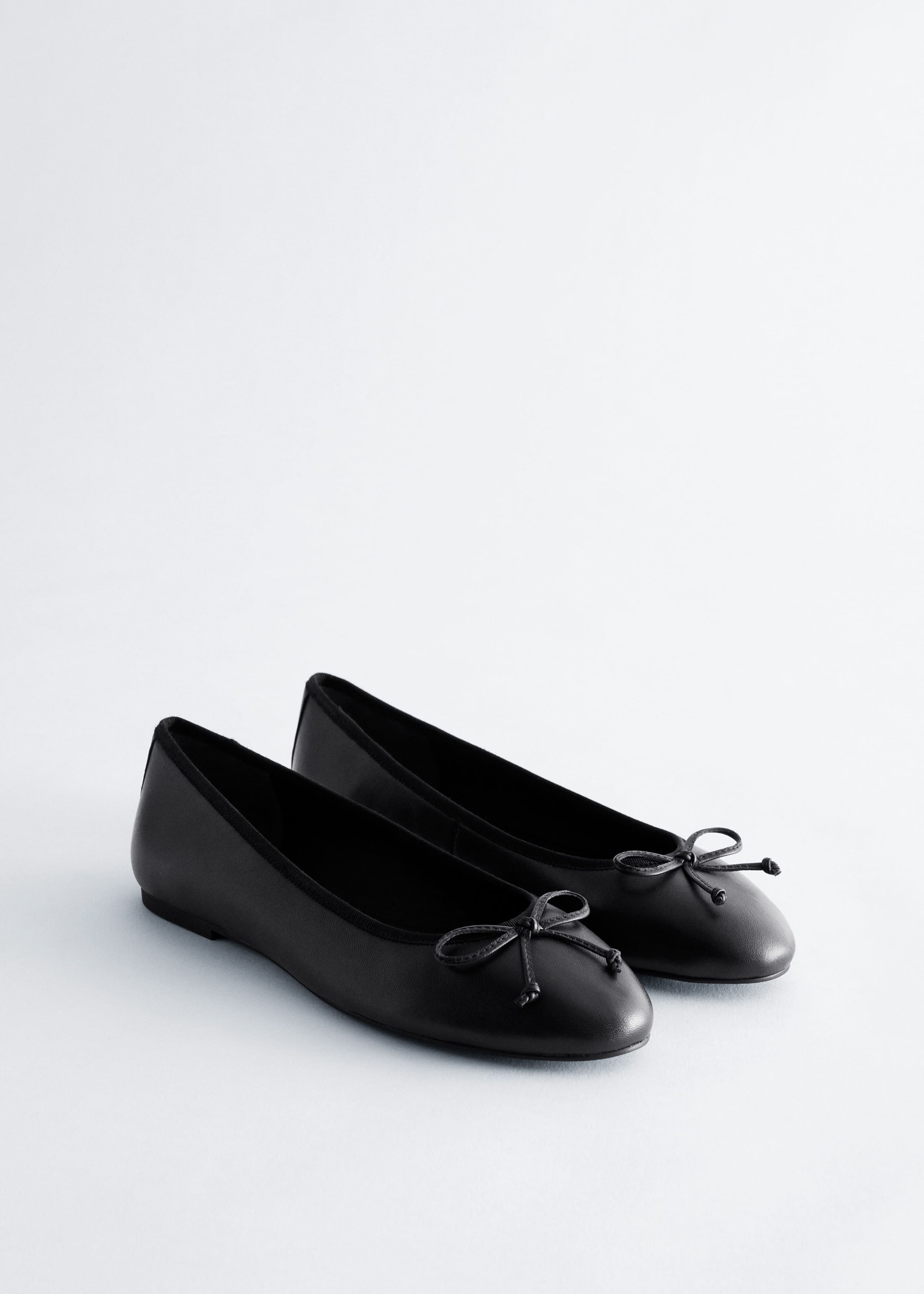 Leren ballerina's - Zwart - Stilleven