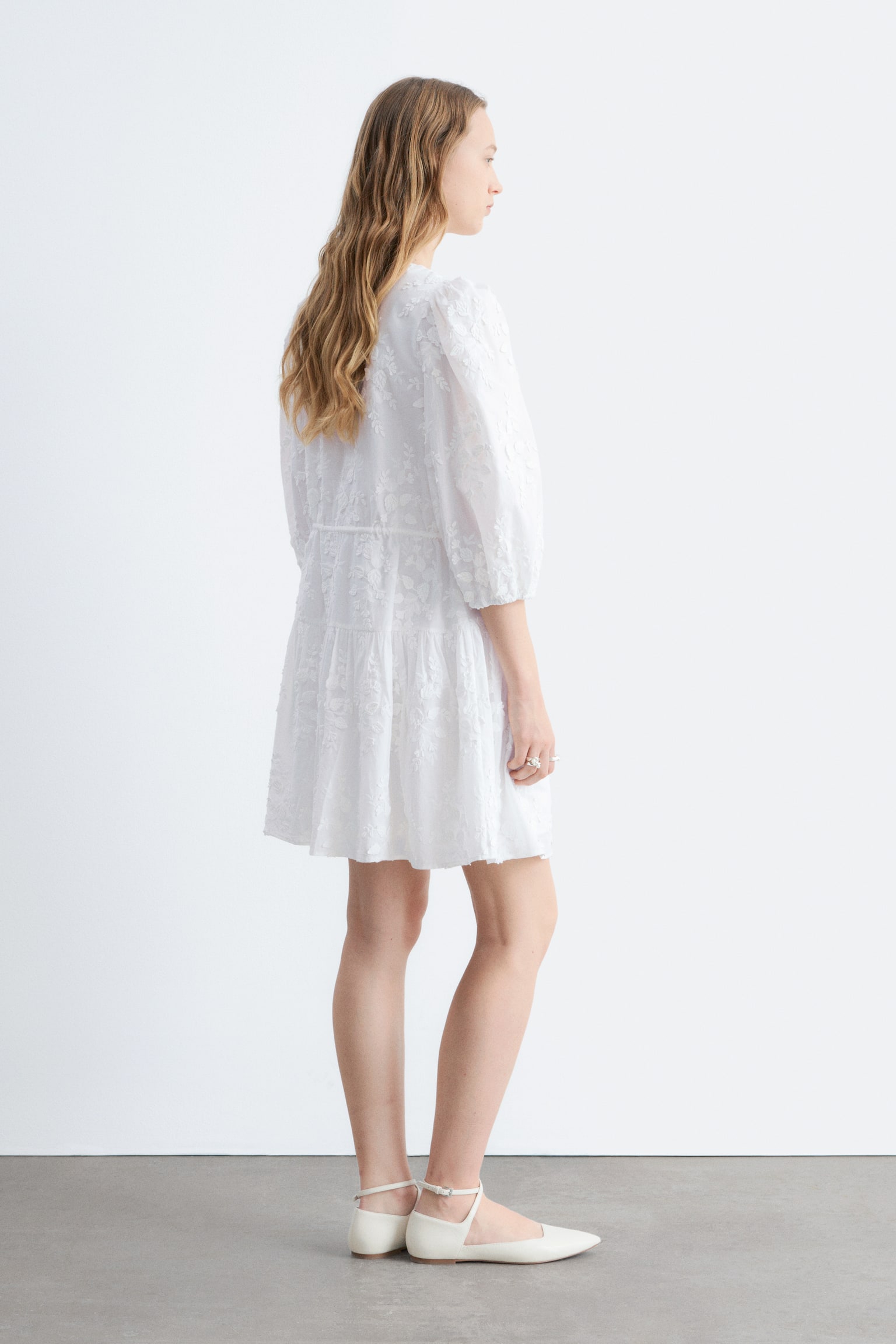 Minivestido bordado - Blanco - 3