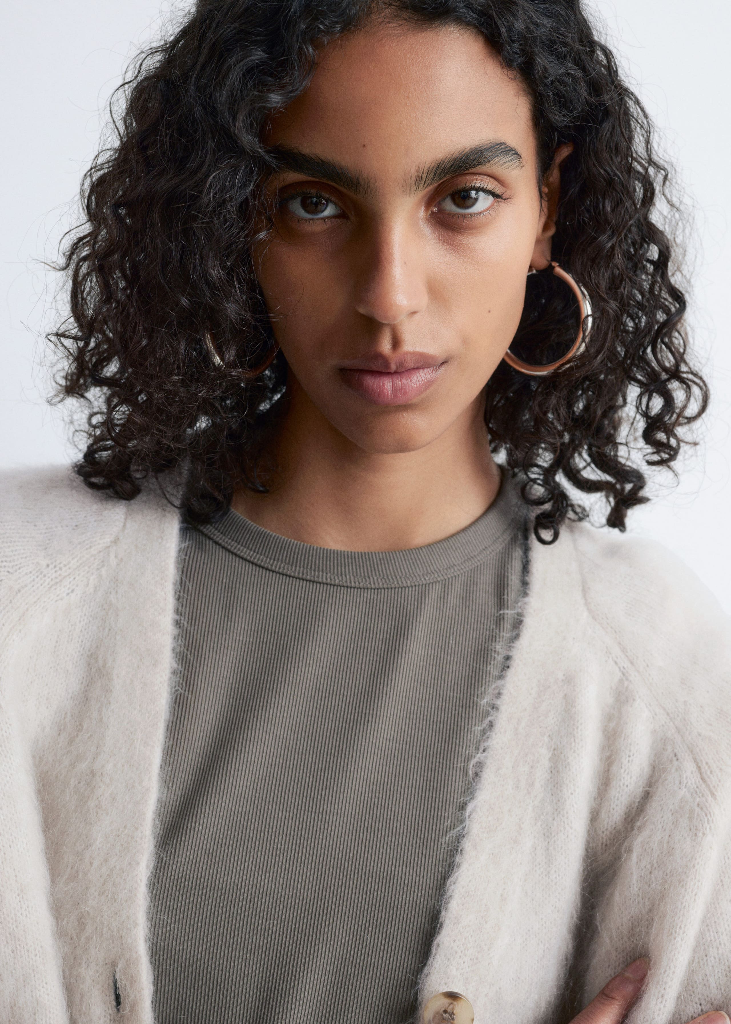 Image of Lange Strickjacke aus Mohair-Mix
