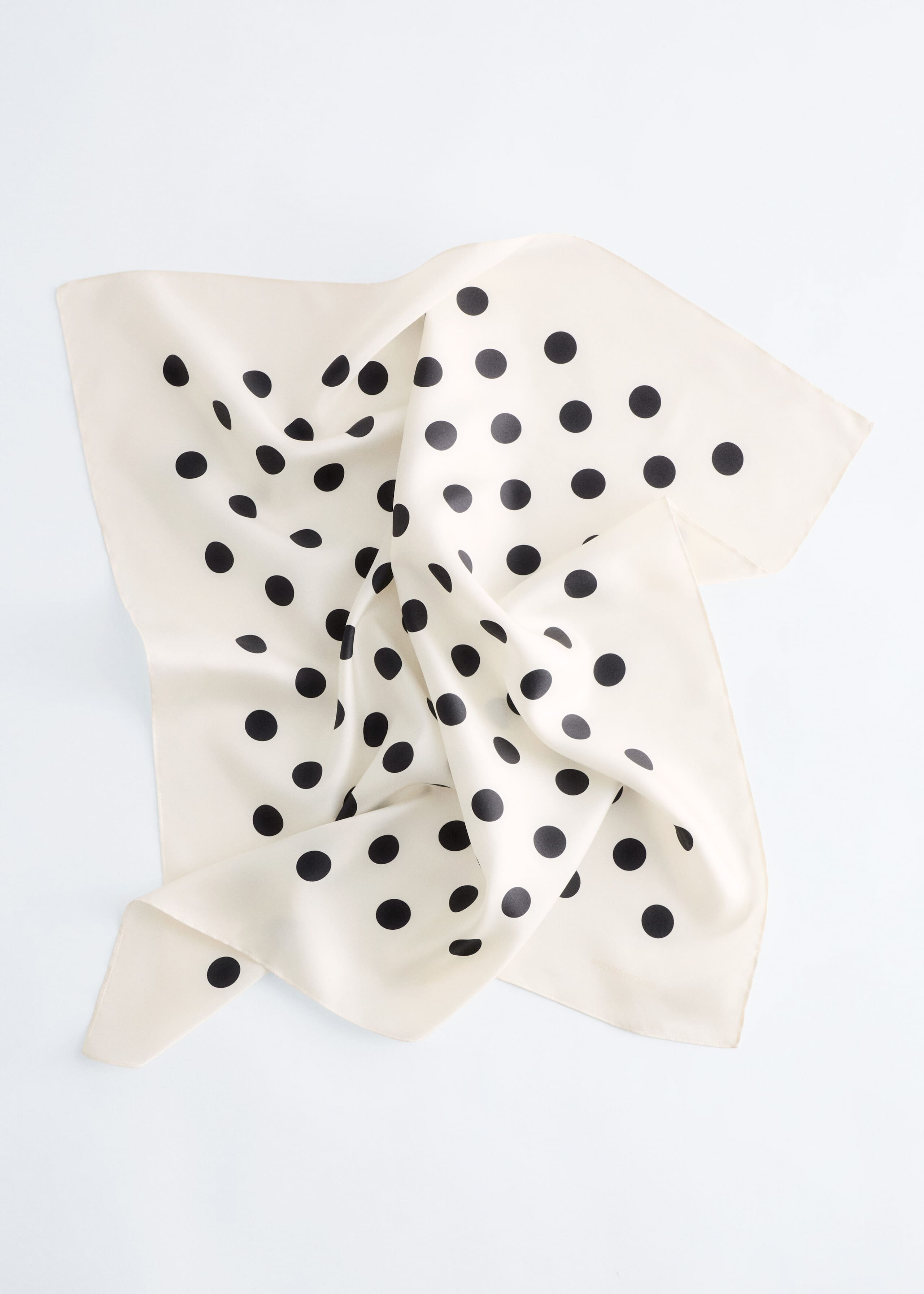 Polkadot Print Scarf - Blanco/Lunares negros - Bodegón