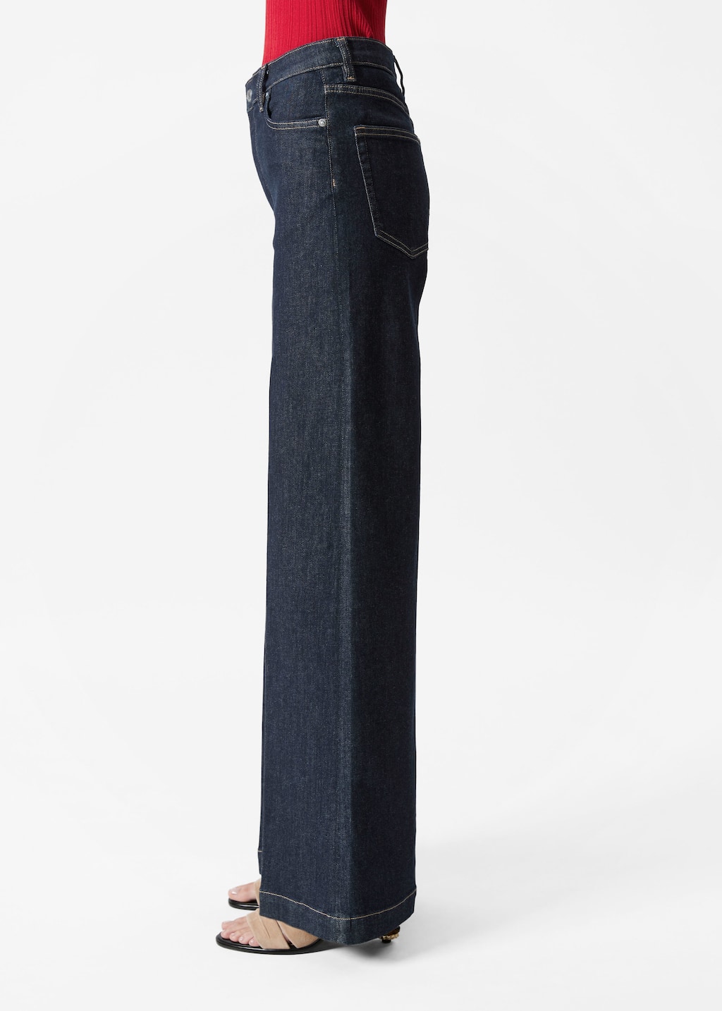 Image of Wide Press-Crease Jeans