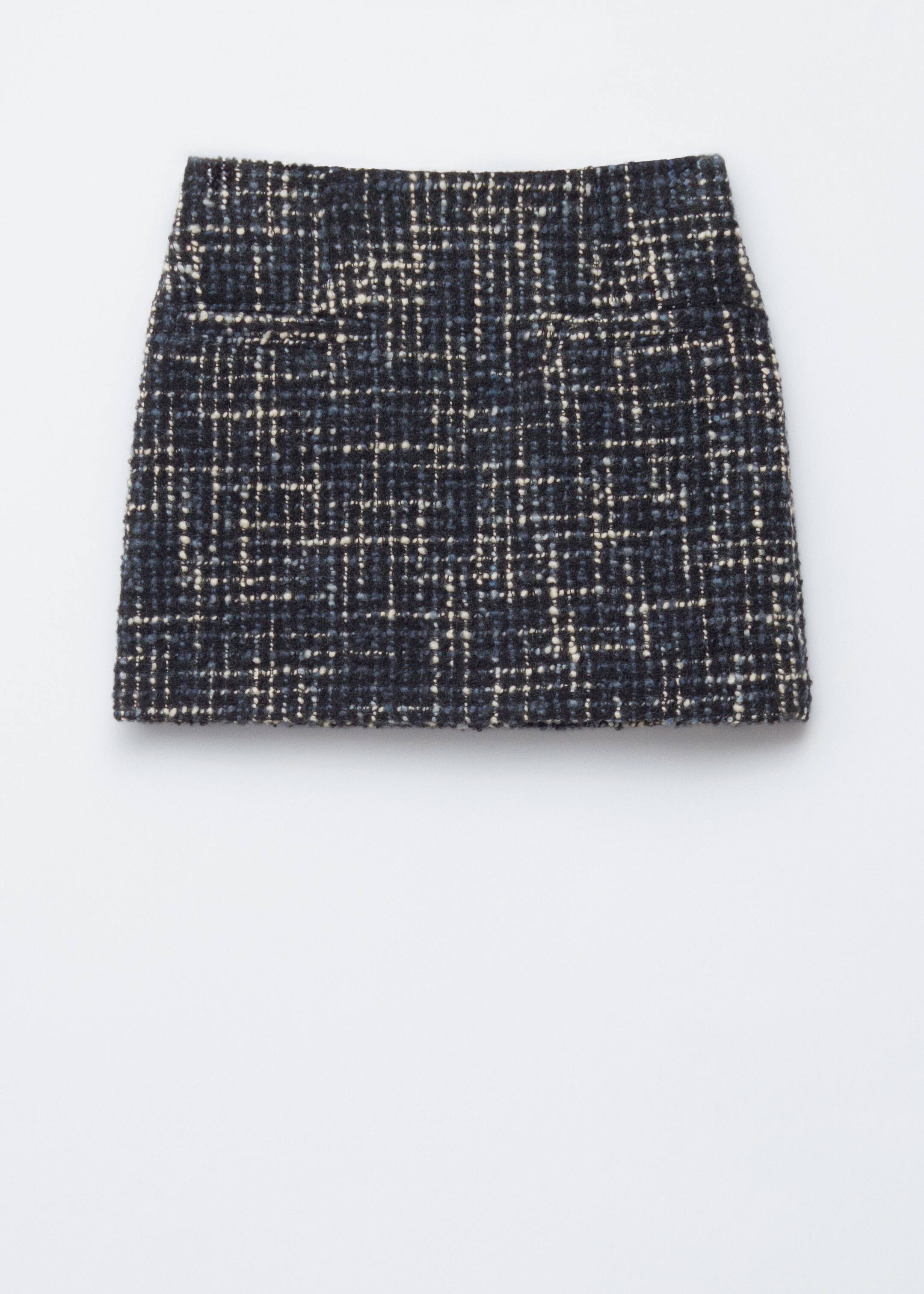 Ver imagen más grande: Minifalda en mezcla de lana estructurada - Negro/Azul - MUJER | H&M ES 6