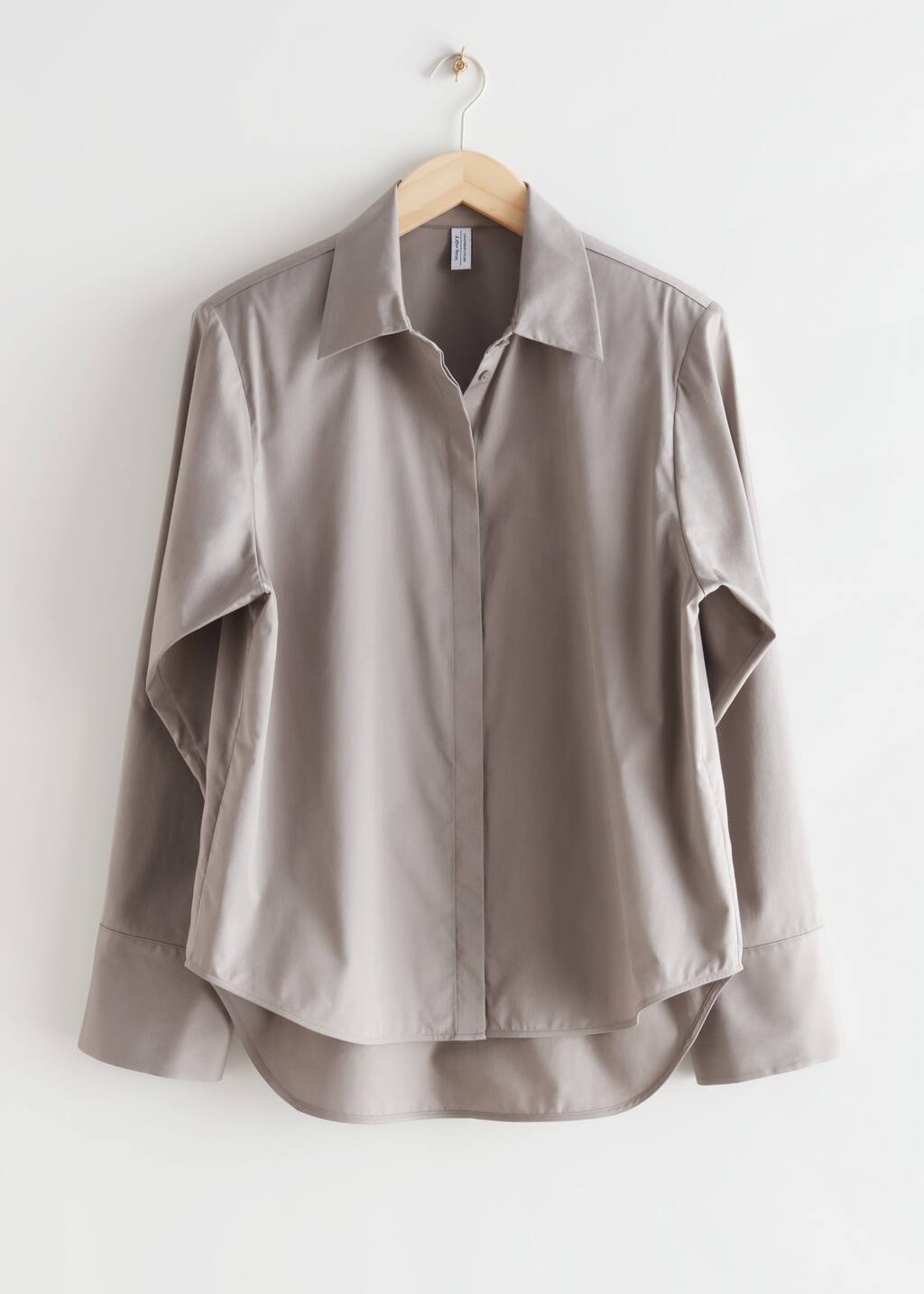 Padded Shoulder Cotton Shirt - Yellow - Bodegón