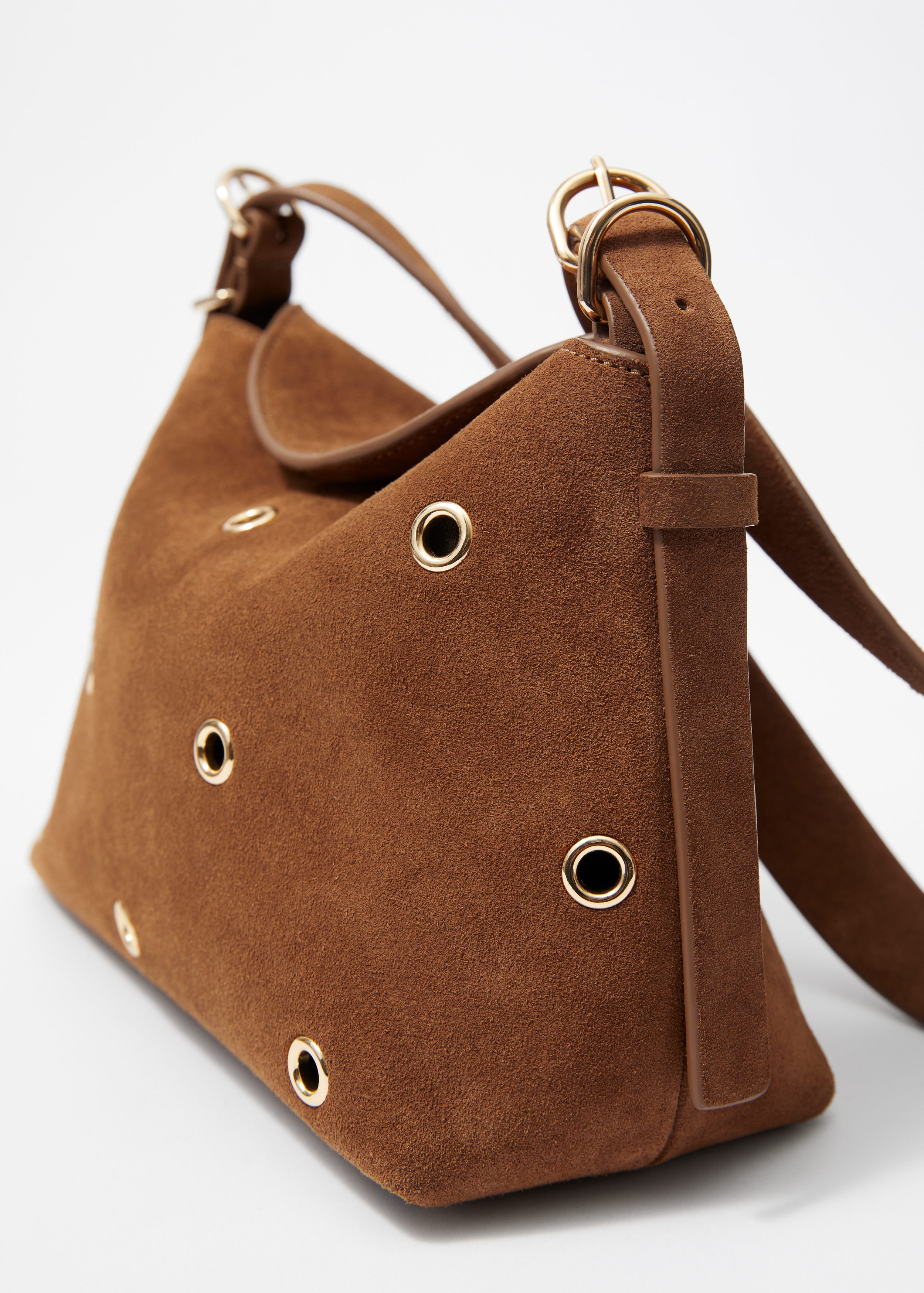 Small Eyelet-Embellished Suede Bag - Brown - & Other Stories AD