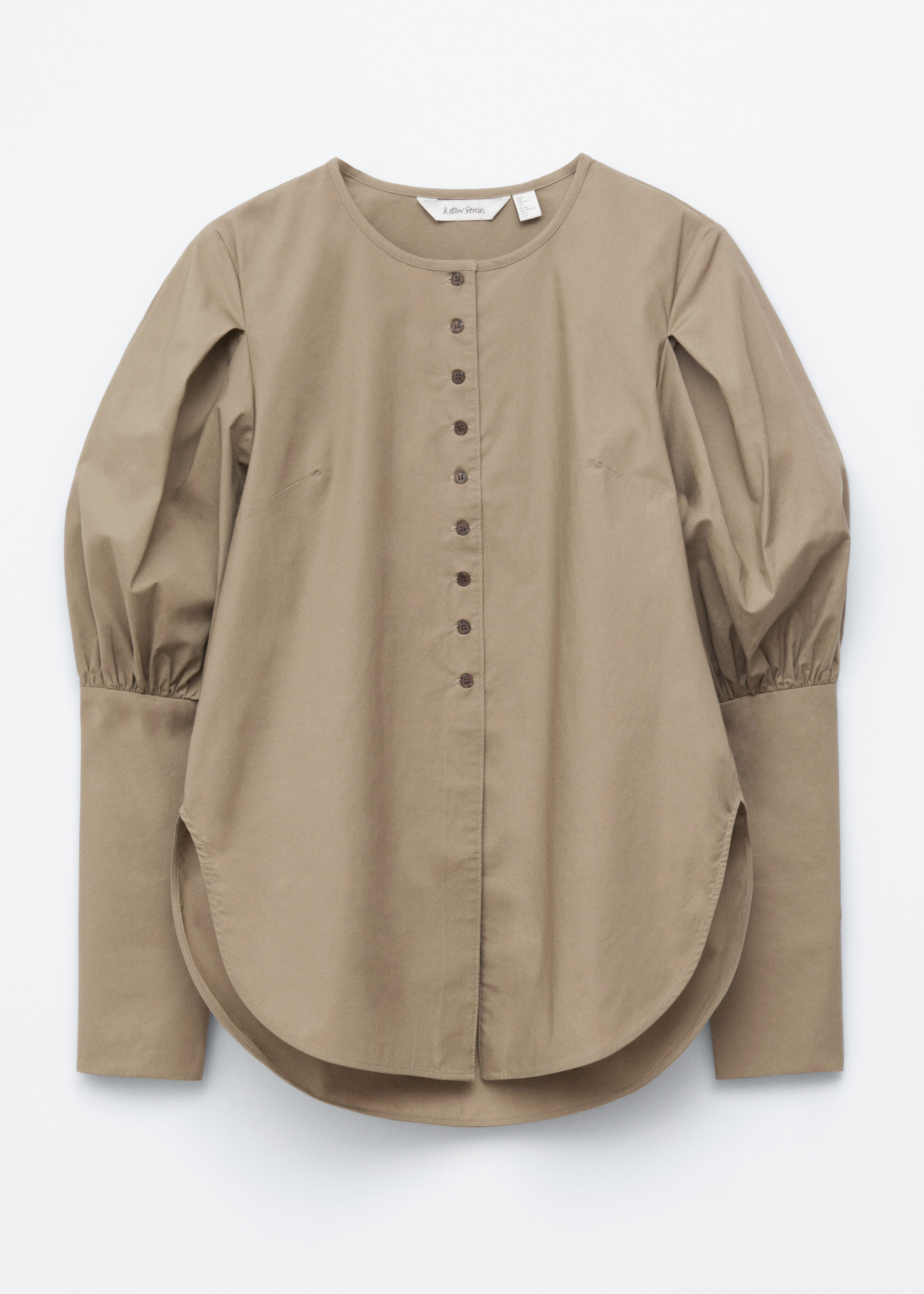 THE TOÉ Porto Puff Blouse beige
