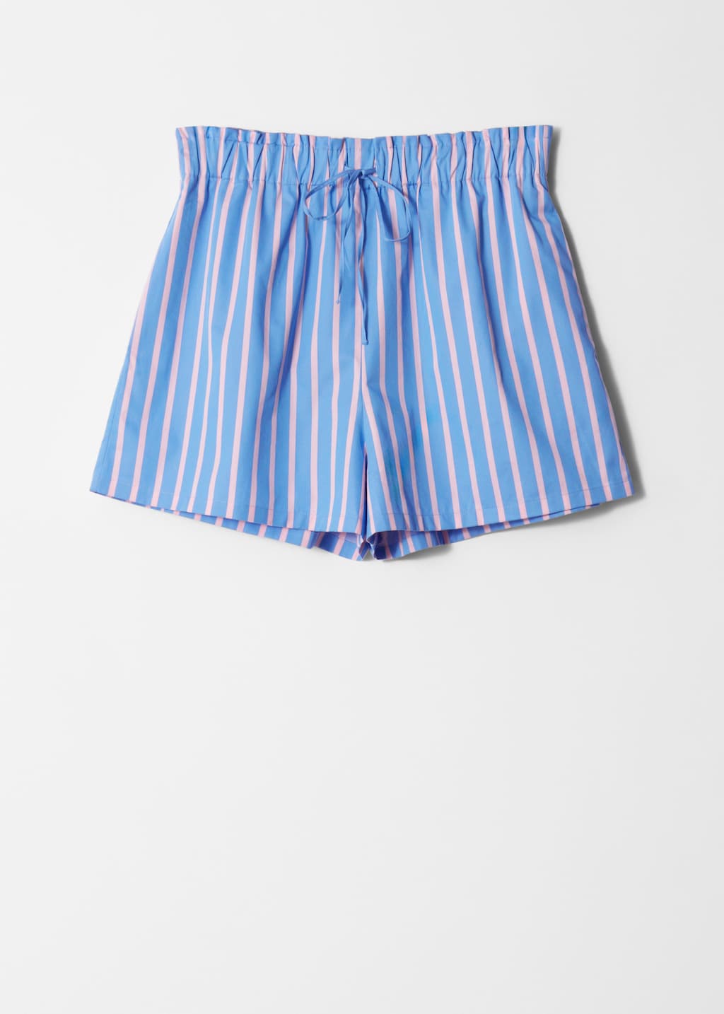 Drawstring Shorts - Blue/Pink Stripes - Still Life