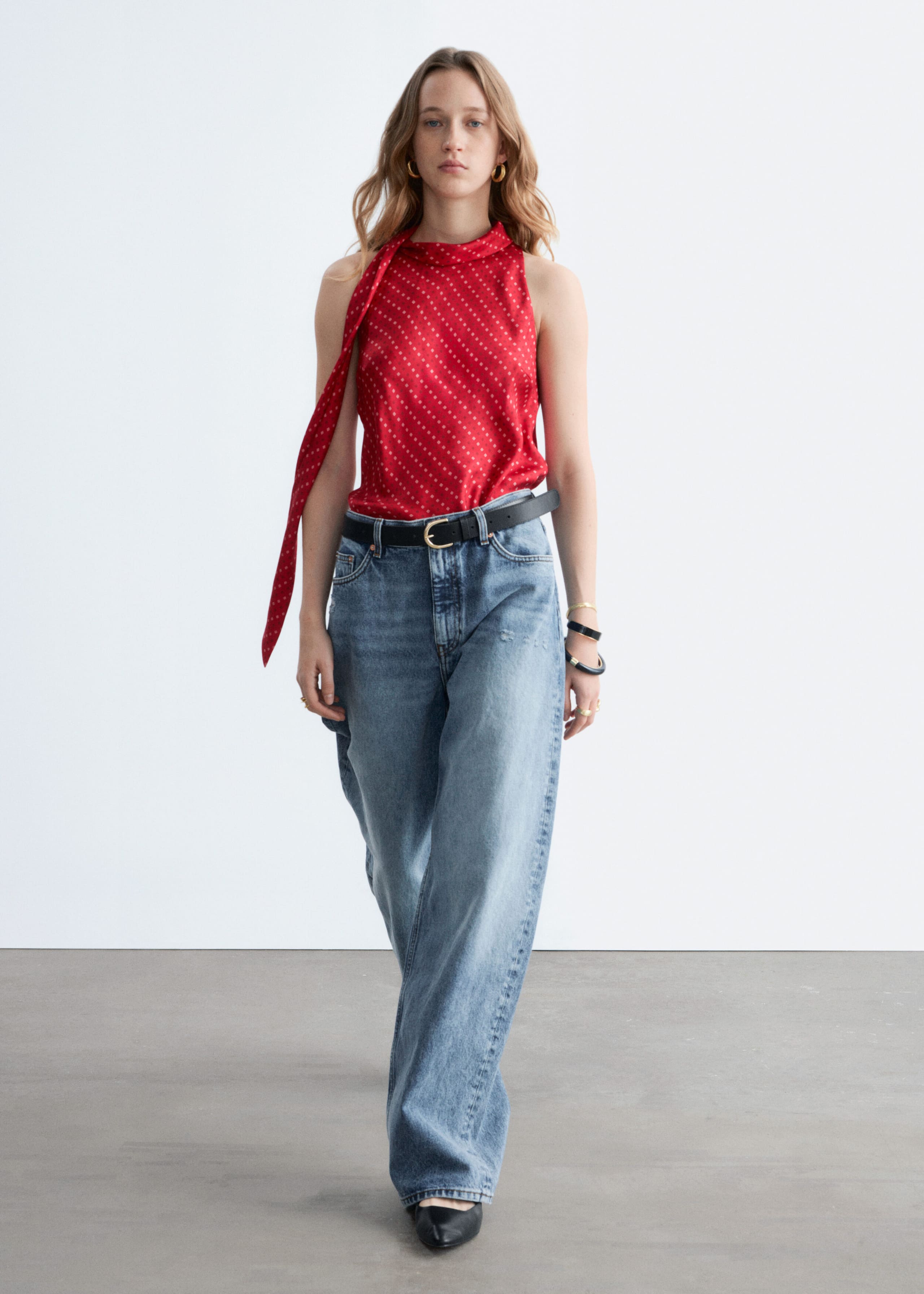 Image of Seidenoberteil mit Schalkragen