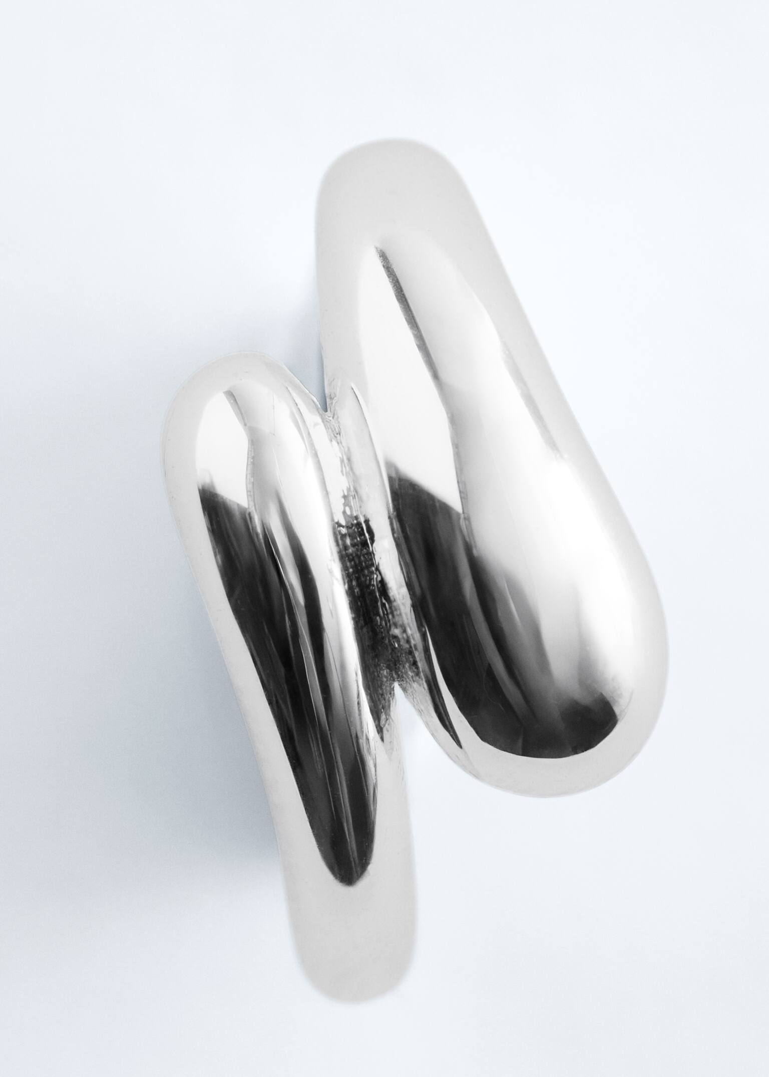 Two-Part Hoop Earrings - Silver/Gold - 3