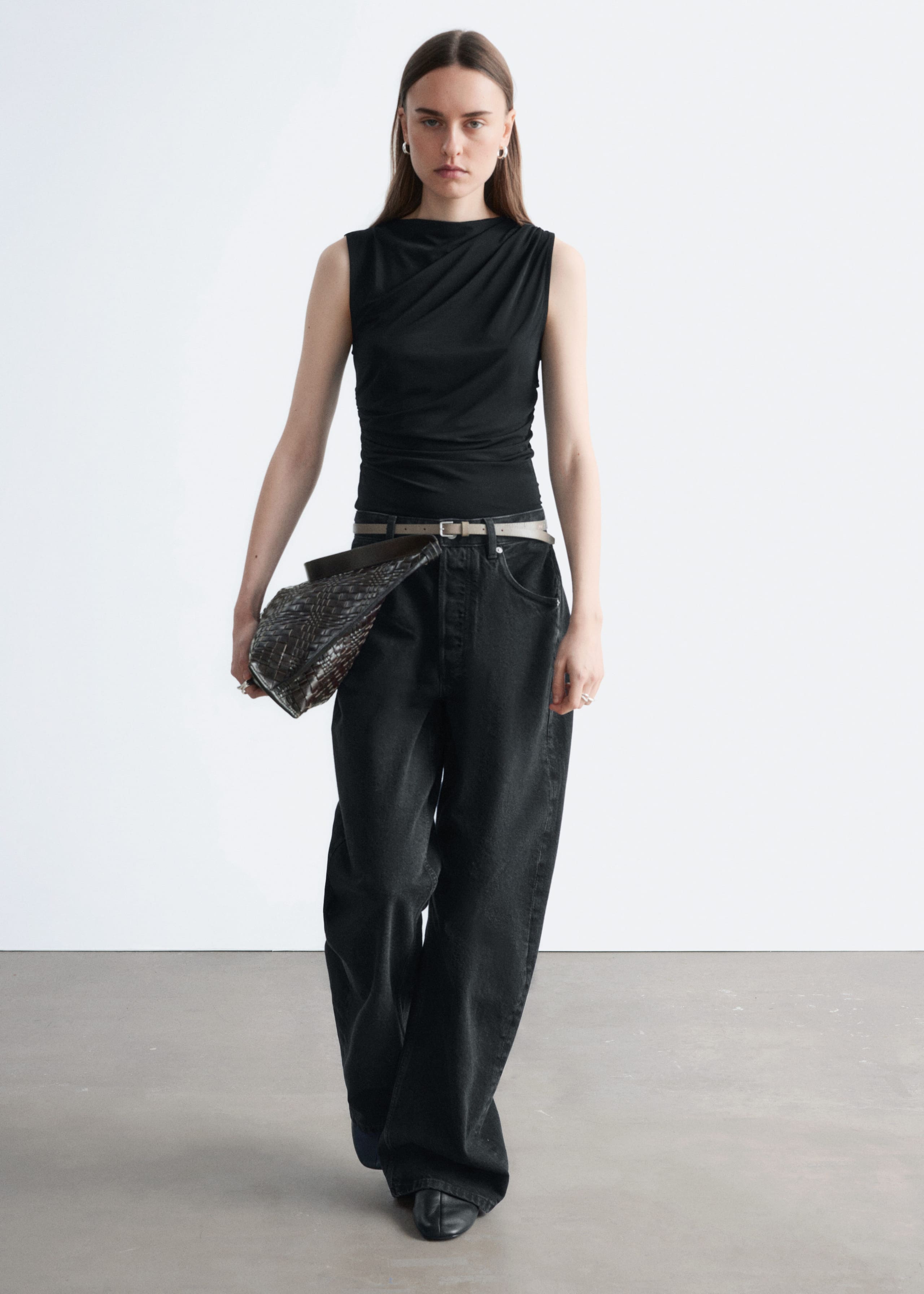 Image of Jersey-Oberteil mit Drapierung