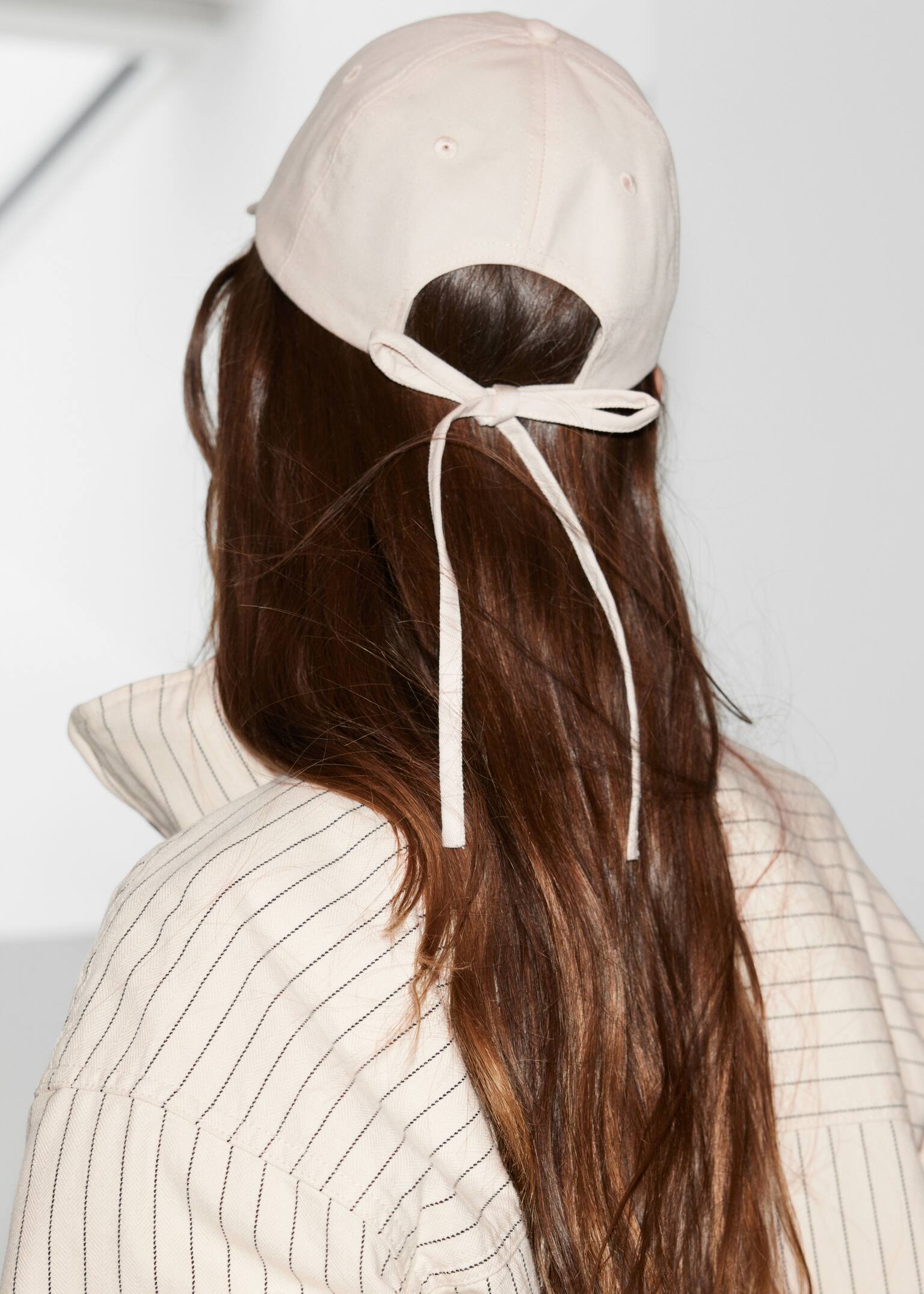 Gorra de béisbol con lazo - Crema