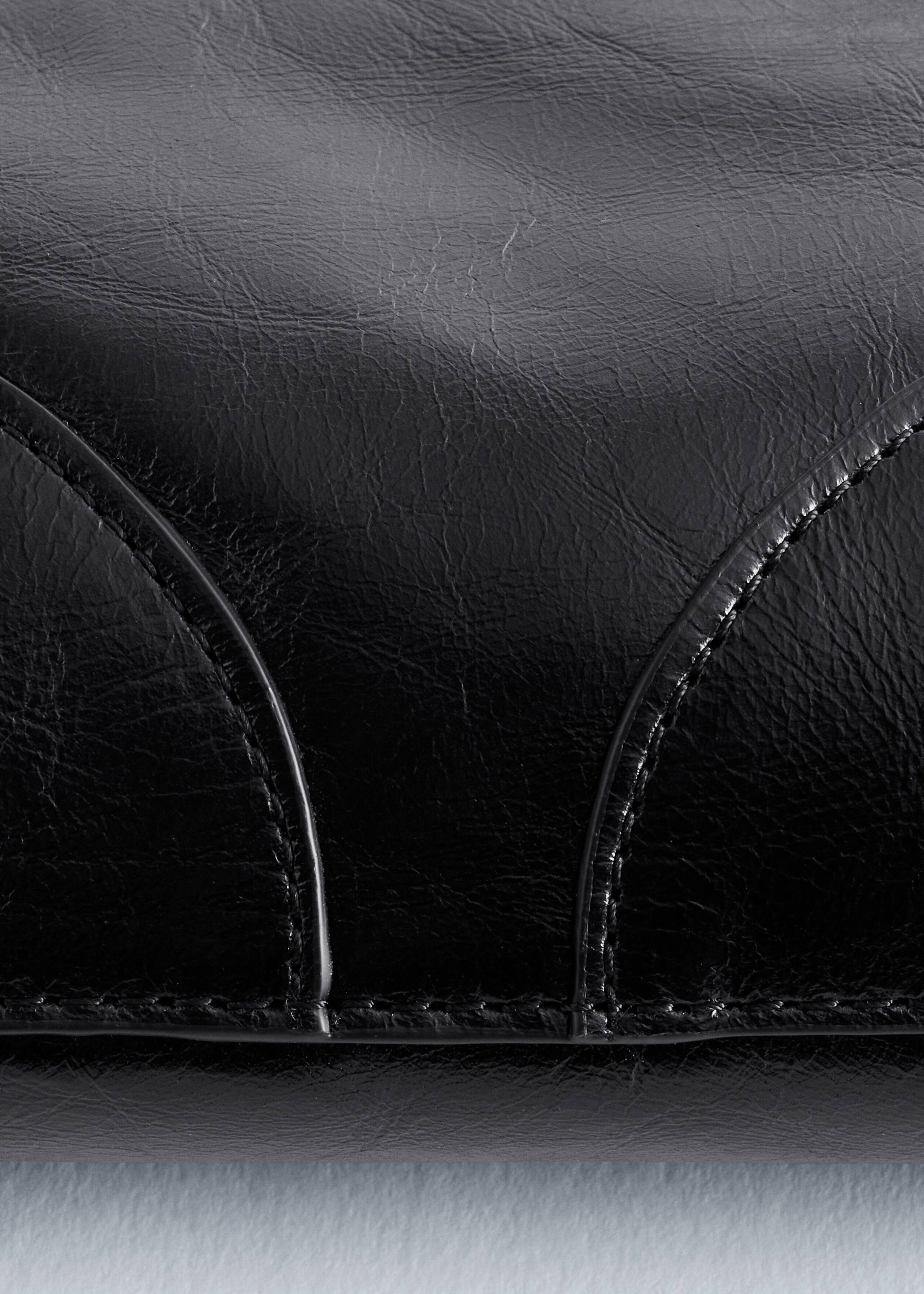 Leather Shoulder Bag - Black - Still Life
