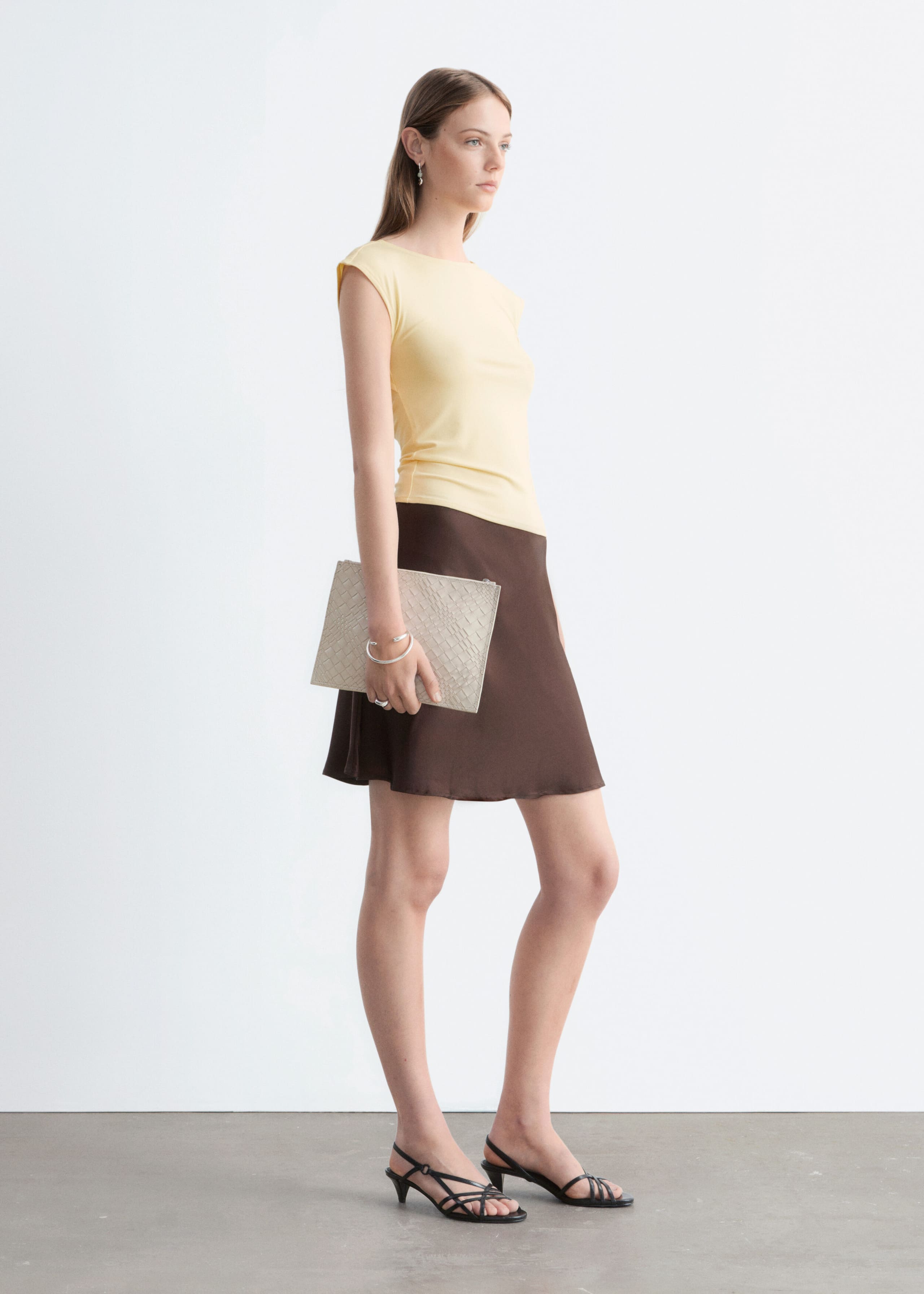 Image of Fitted Open-Back T-Shirt