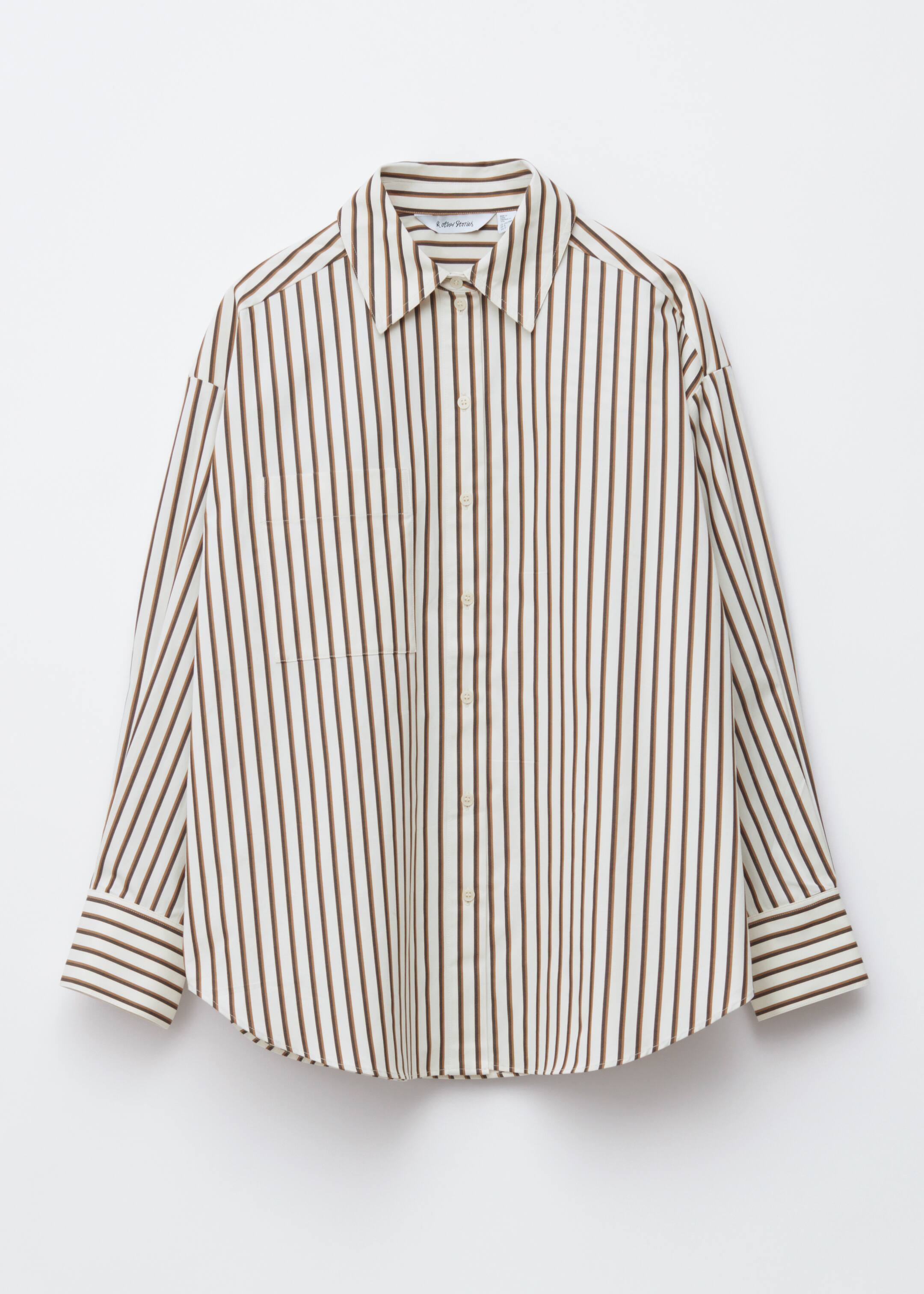 Grotere afbeelding bekijken: Oversized overhemd - Wit/bruine strepen - DAMES | H&M NL 9