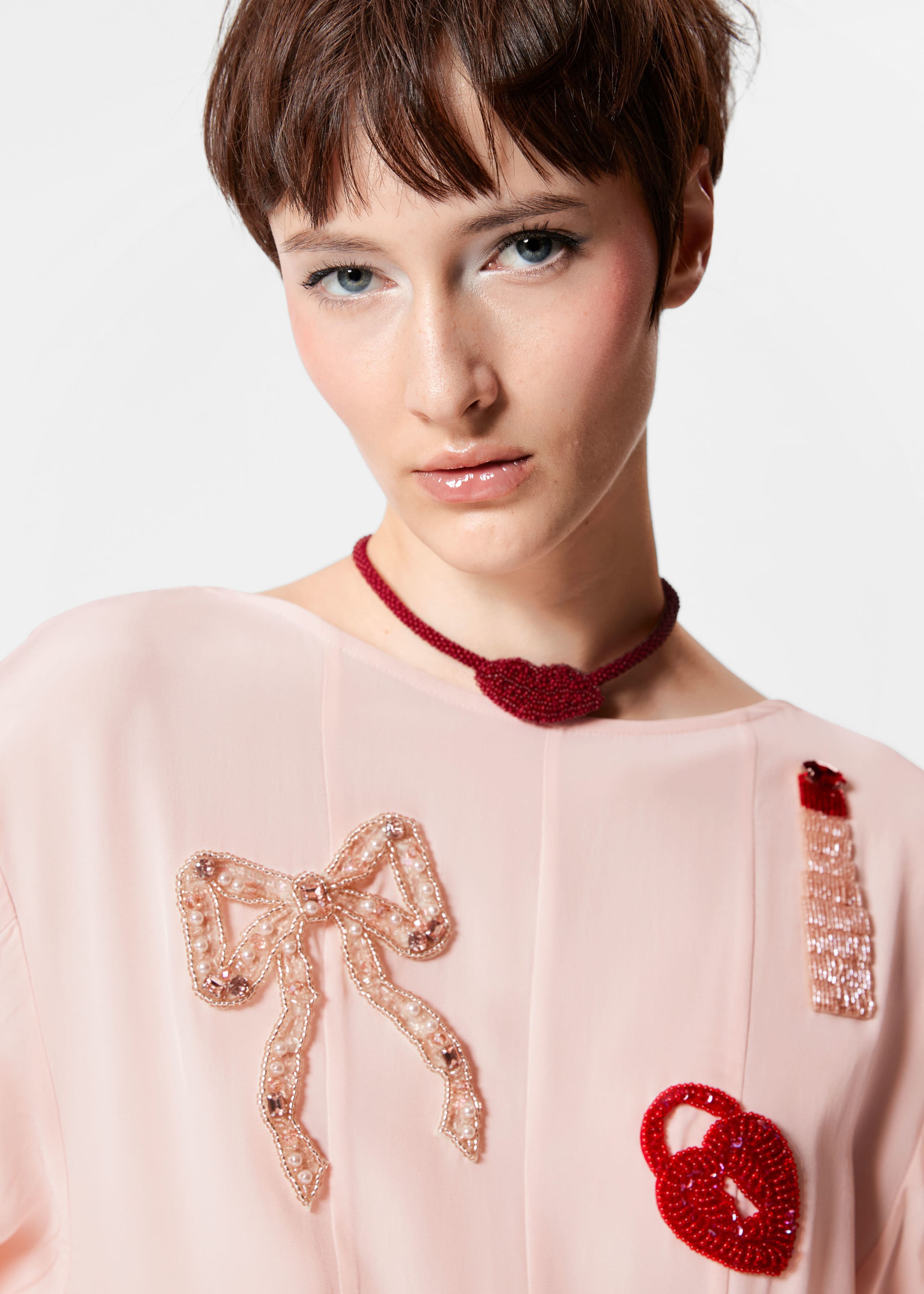 Image of Bead-Embroidery Maxi Dress