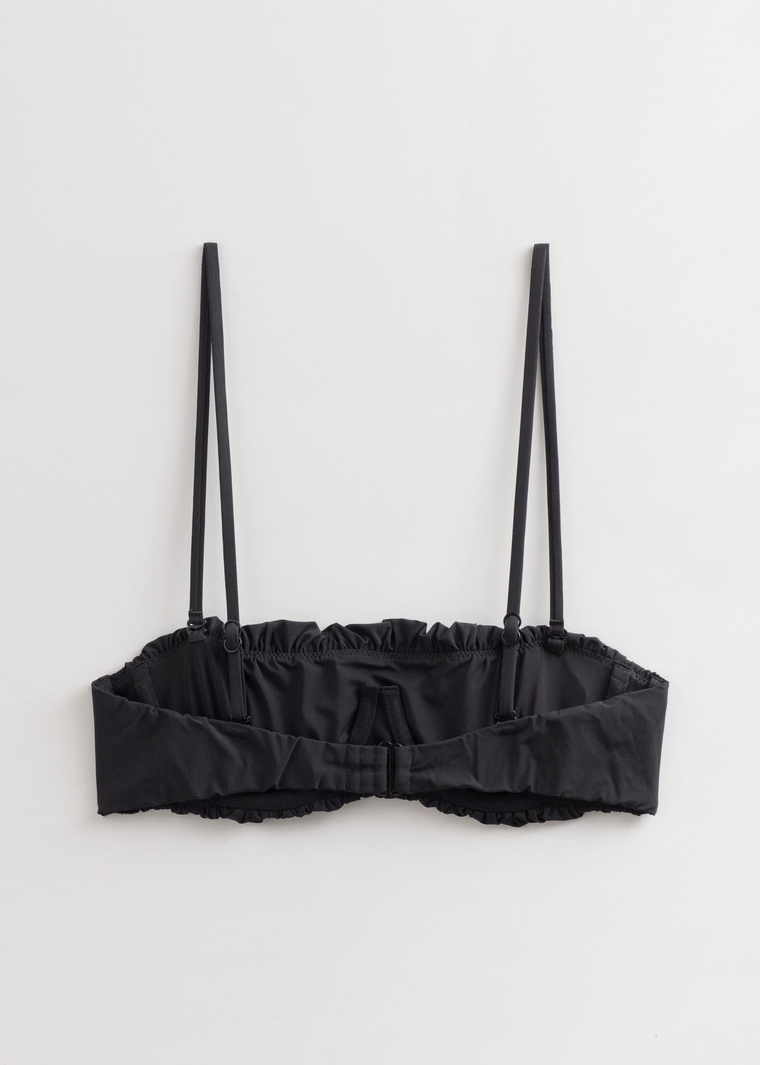 Shirred Bandeau Bikini Top - Black - Still Life