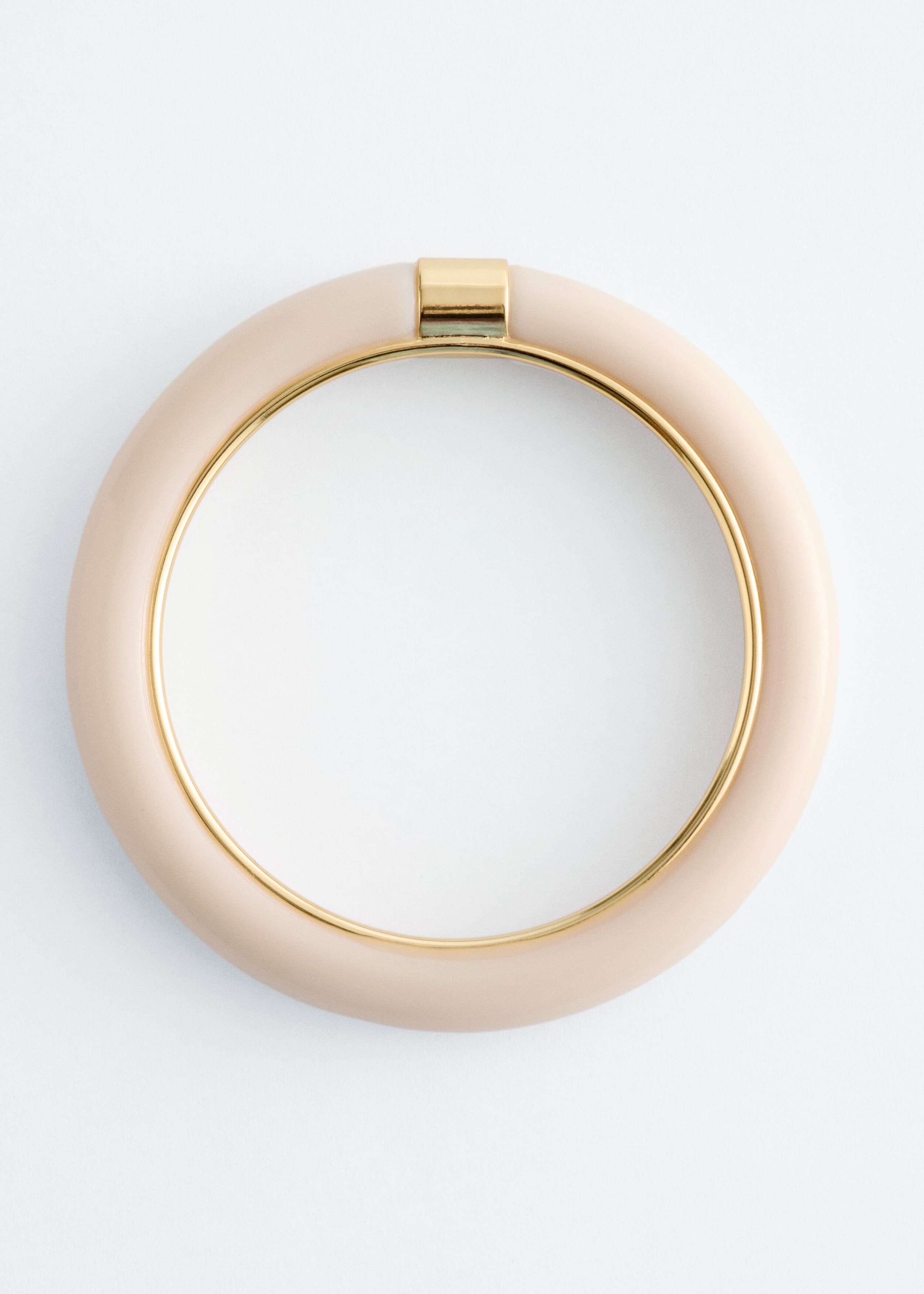 Contrast Metal Resin Bangle - Black/Gold - Still Life