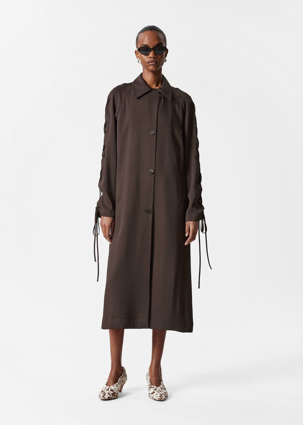Image of Lace-Up Car Coat