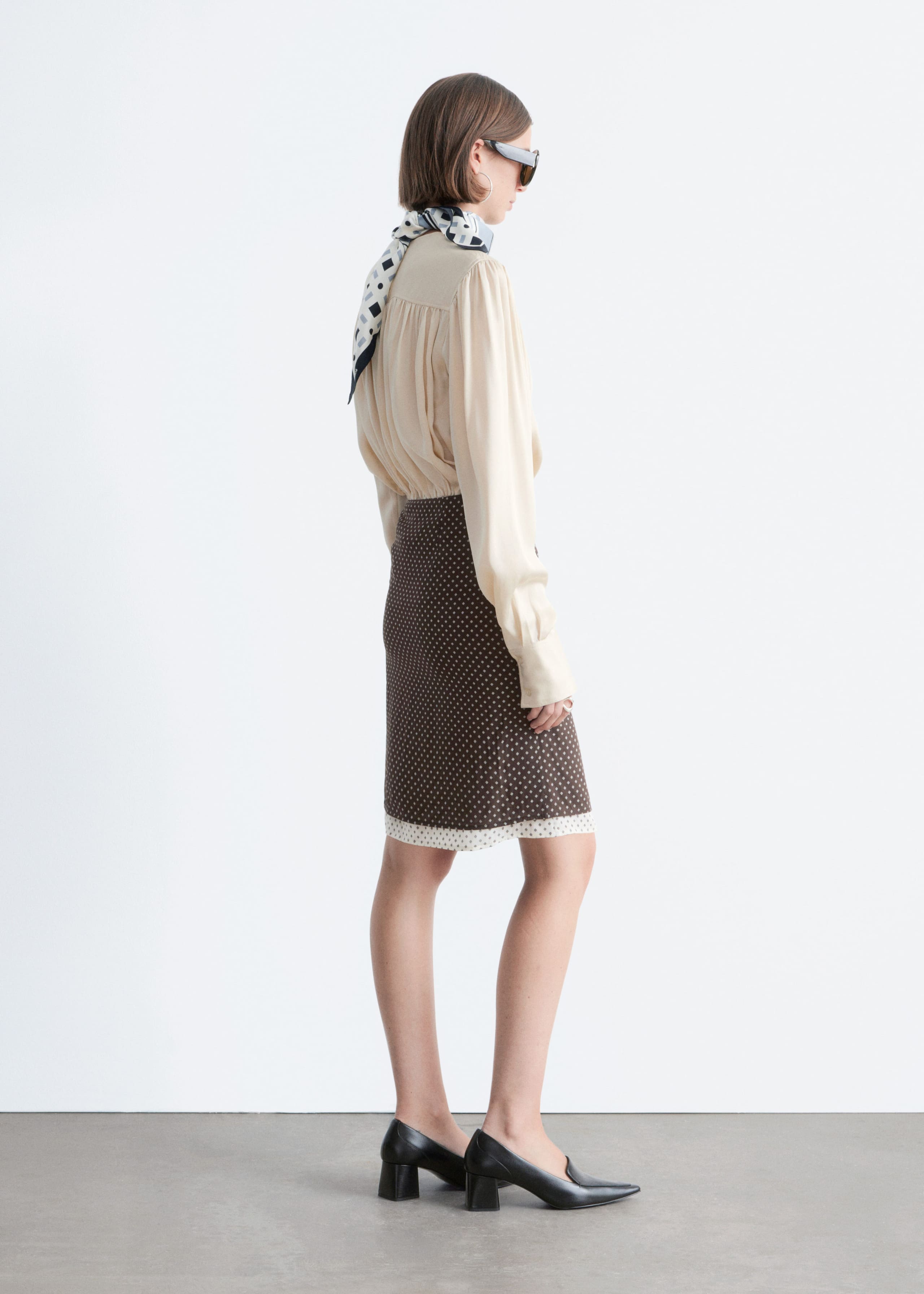 Image of Knee-Length Slip Skirt