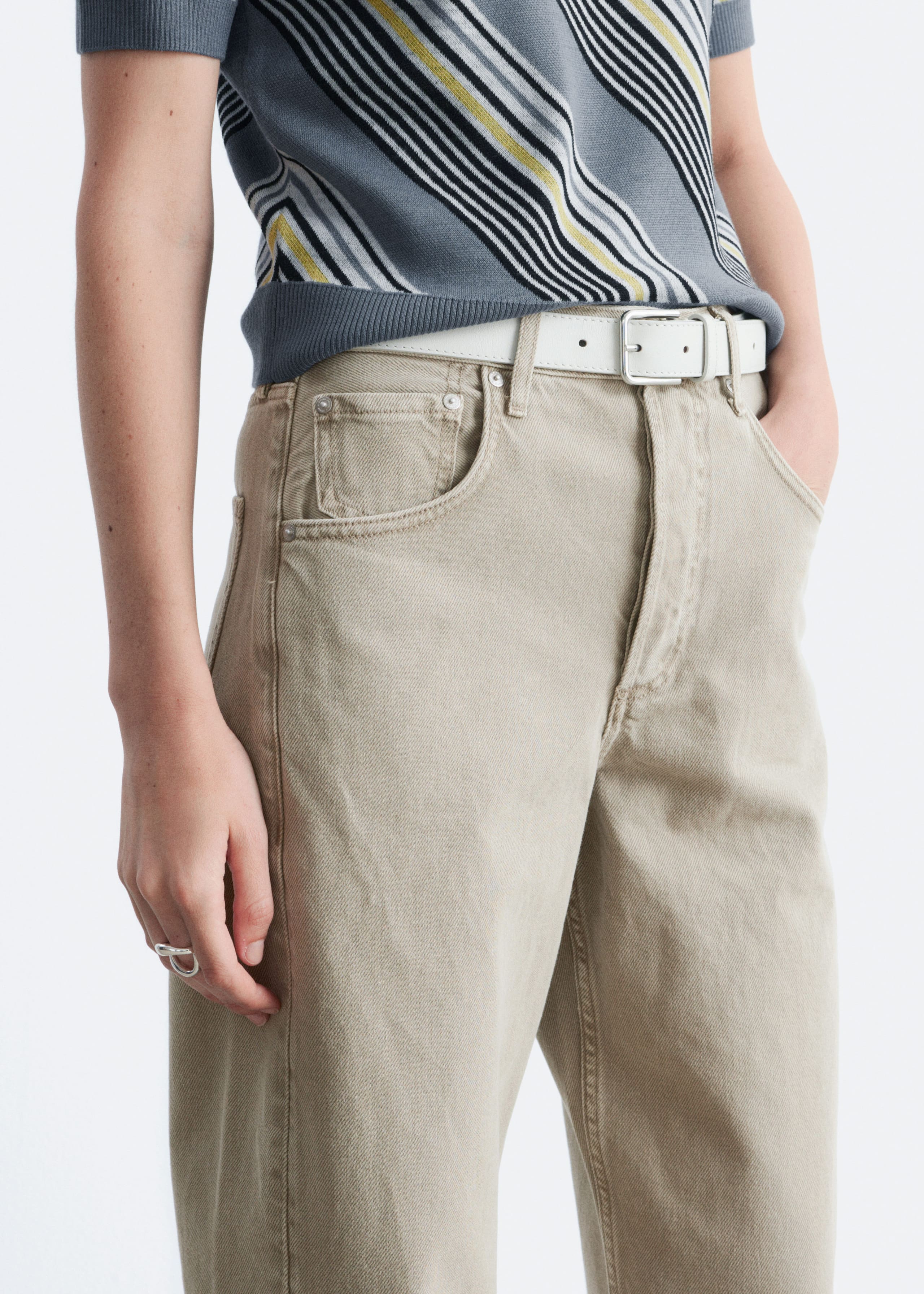 Image of Barrel-Leg Jeans