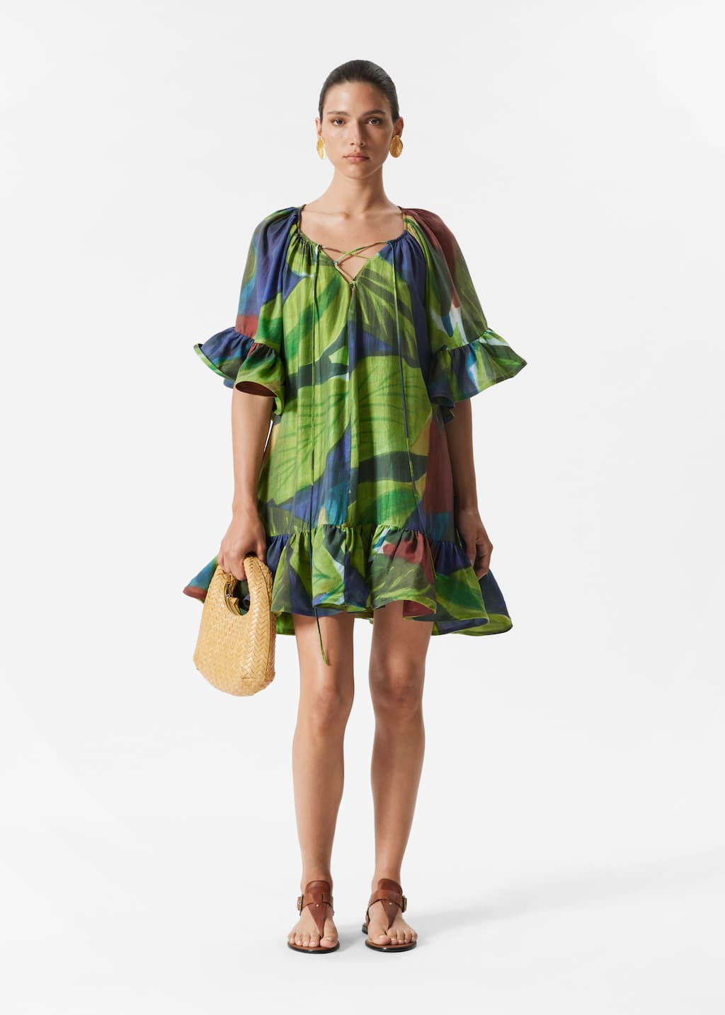 Image of Robe courte à volants