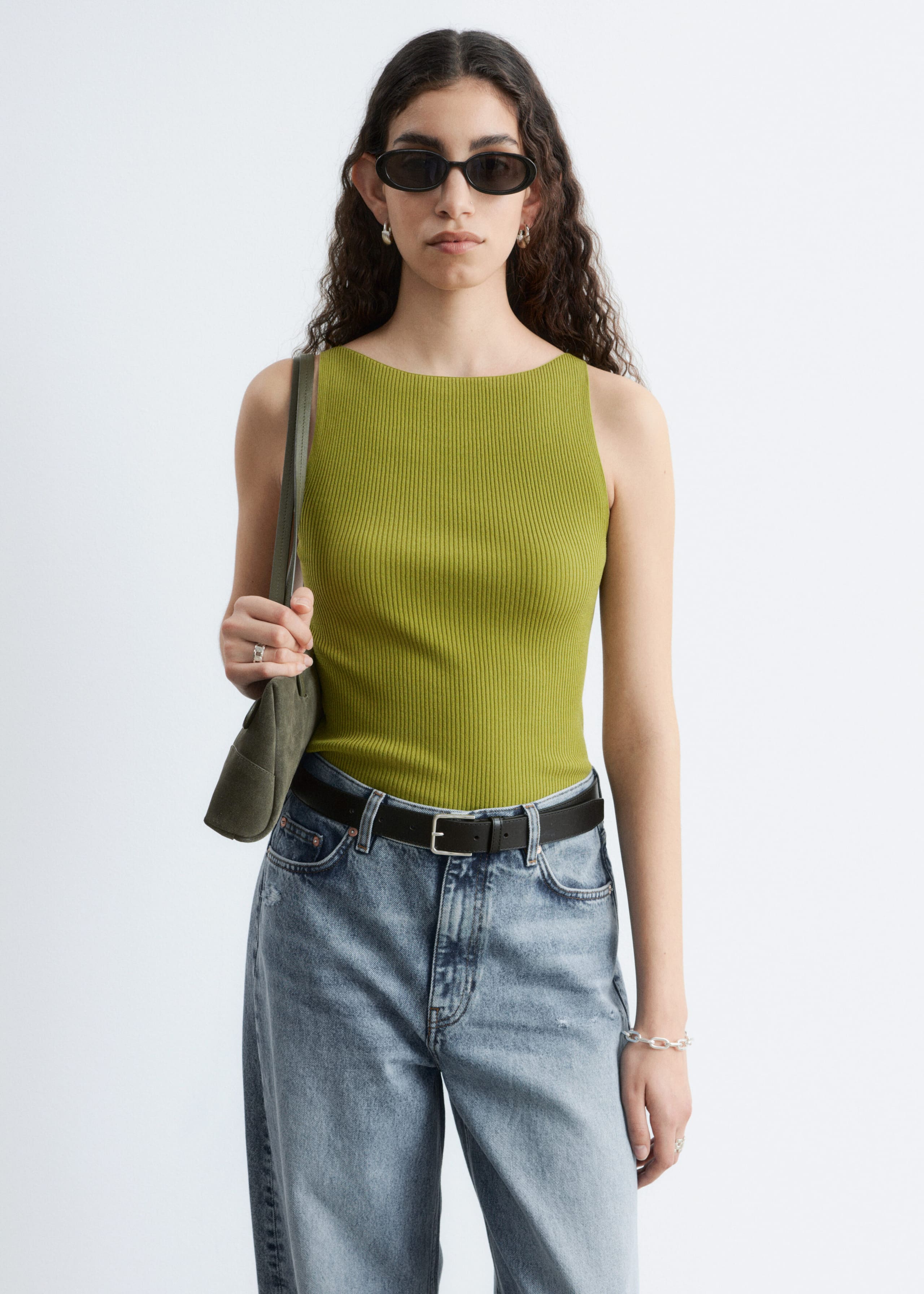 Image of Camiseta de tirantes en punto de canalé