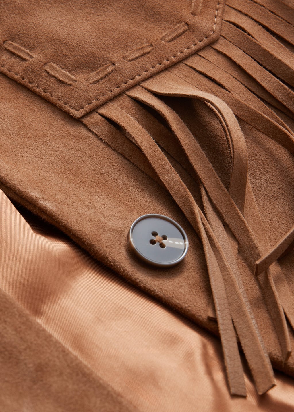Image of Fringe Suede Jacket