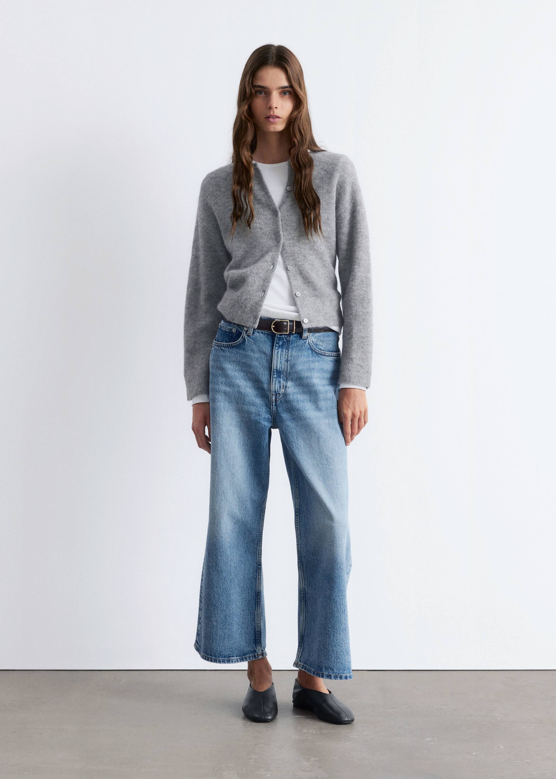 Größeres Bild ansehen: Strickjacke aus Alpaka-Mix - Grau - Ladies | H&M DE 2