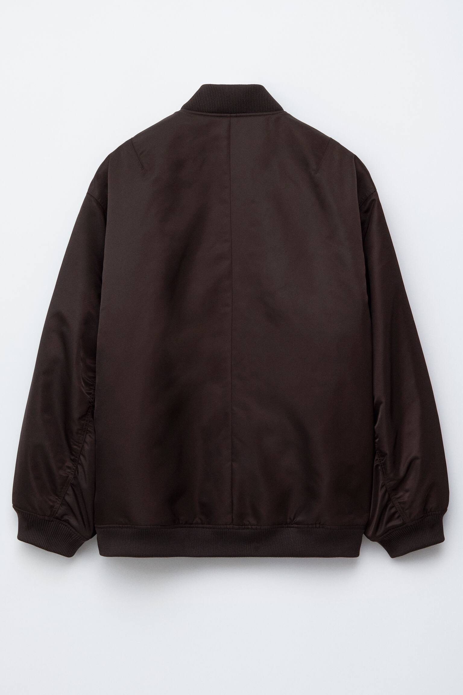 Long Bomber Jacket - Tmavě hnědá/Khaki zelená/Khaki Green - 5