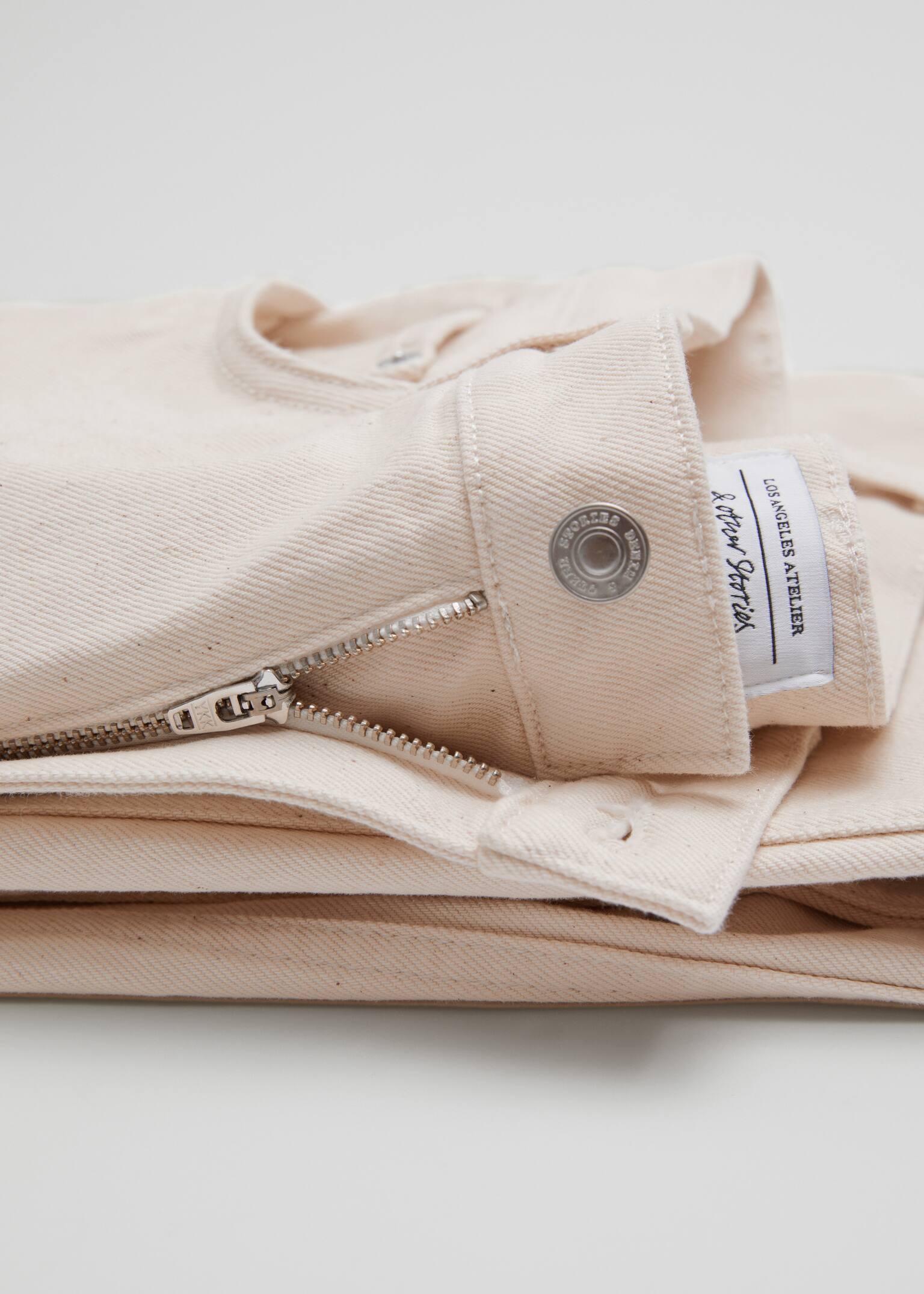 Jean longueur 7/8ème à jambe large - Beige clair - 2