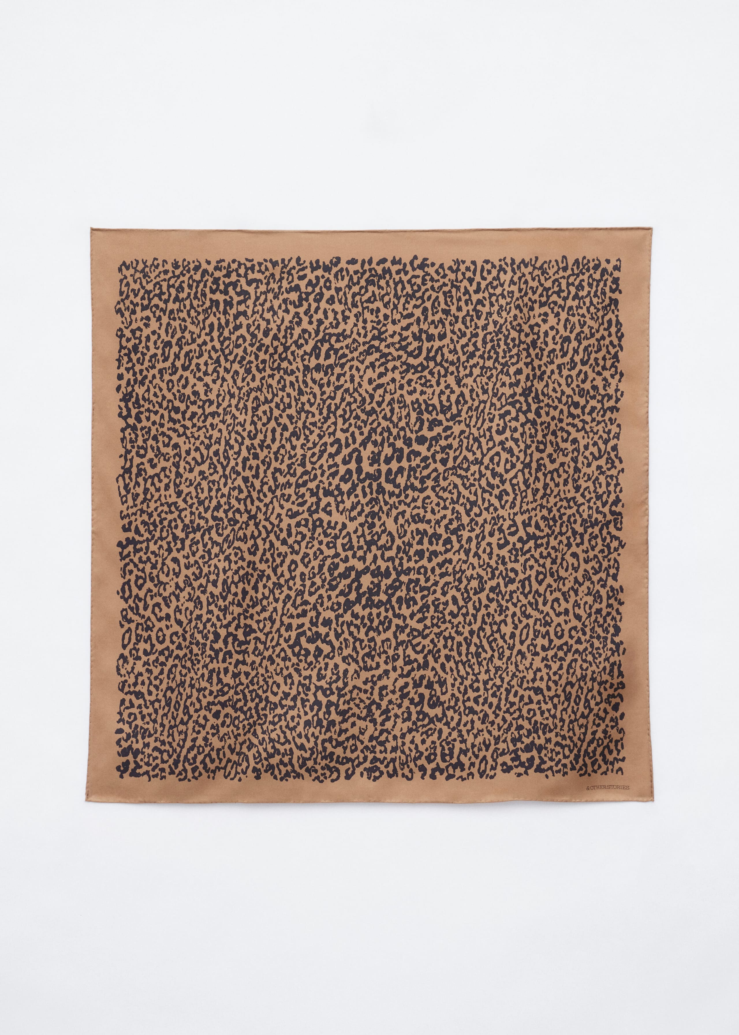 Foulard in seta con stampa - Blu - Natura morta