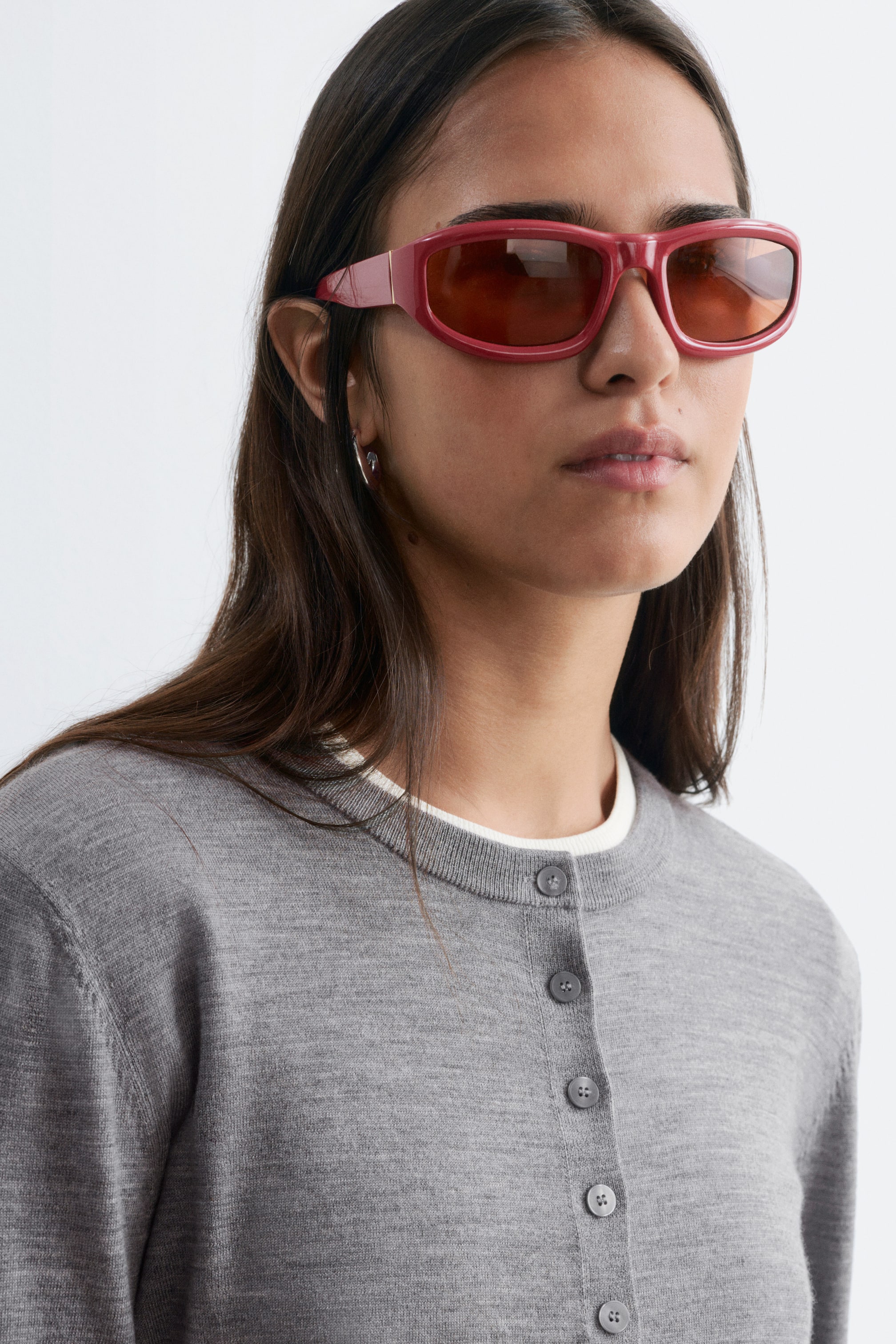 Näytä suurempi kuva: Sileäpintainen villaneuletakki - Grey - NAISET | H&M FI 1