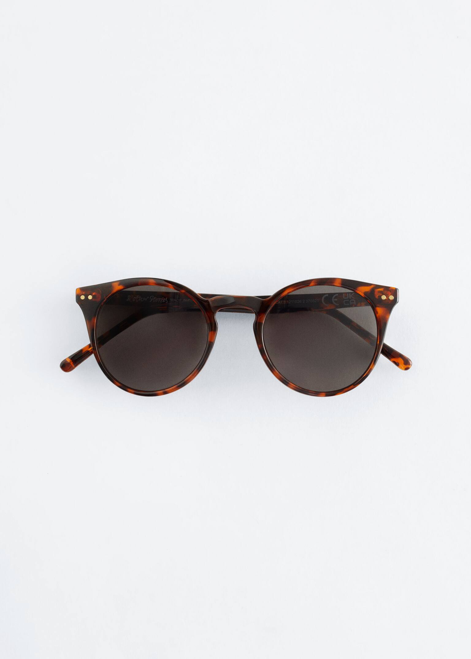 Klassische Sonnenbrille mit rundem Rahmen - Braun