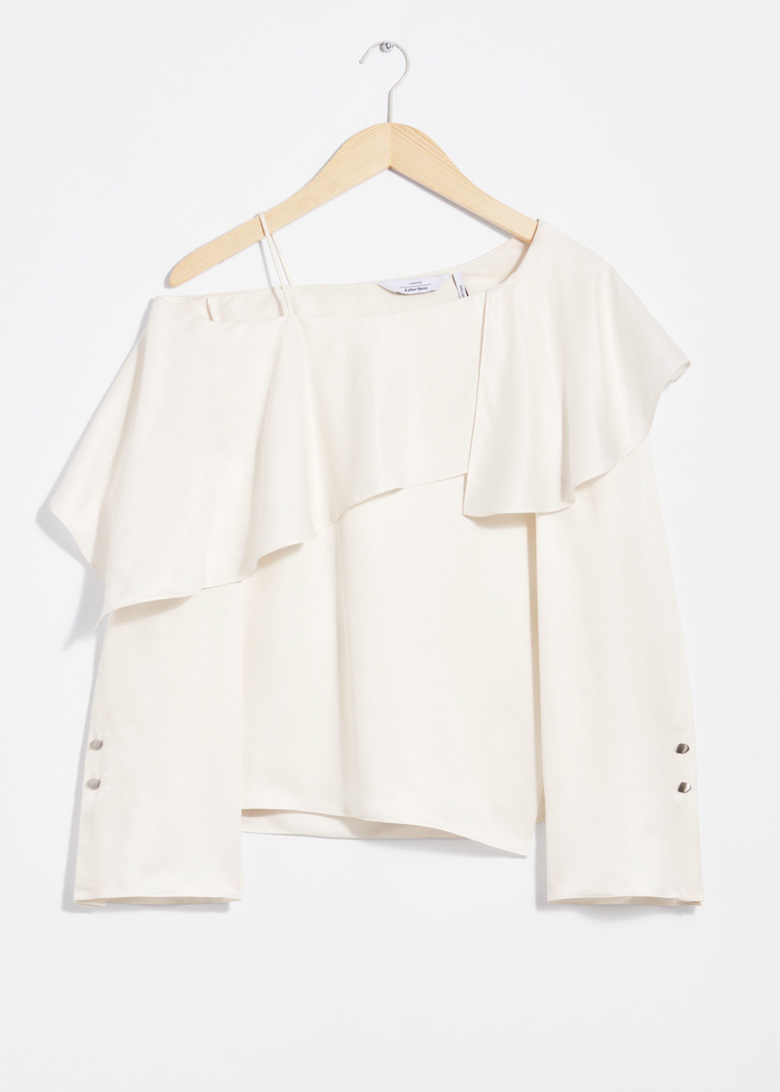 Asymmetric Silk Top - White - Blouses - & Other Stories US