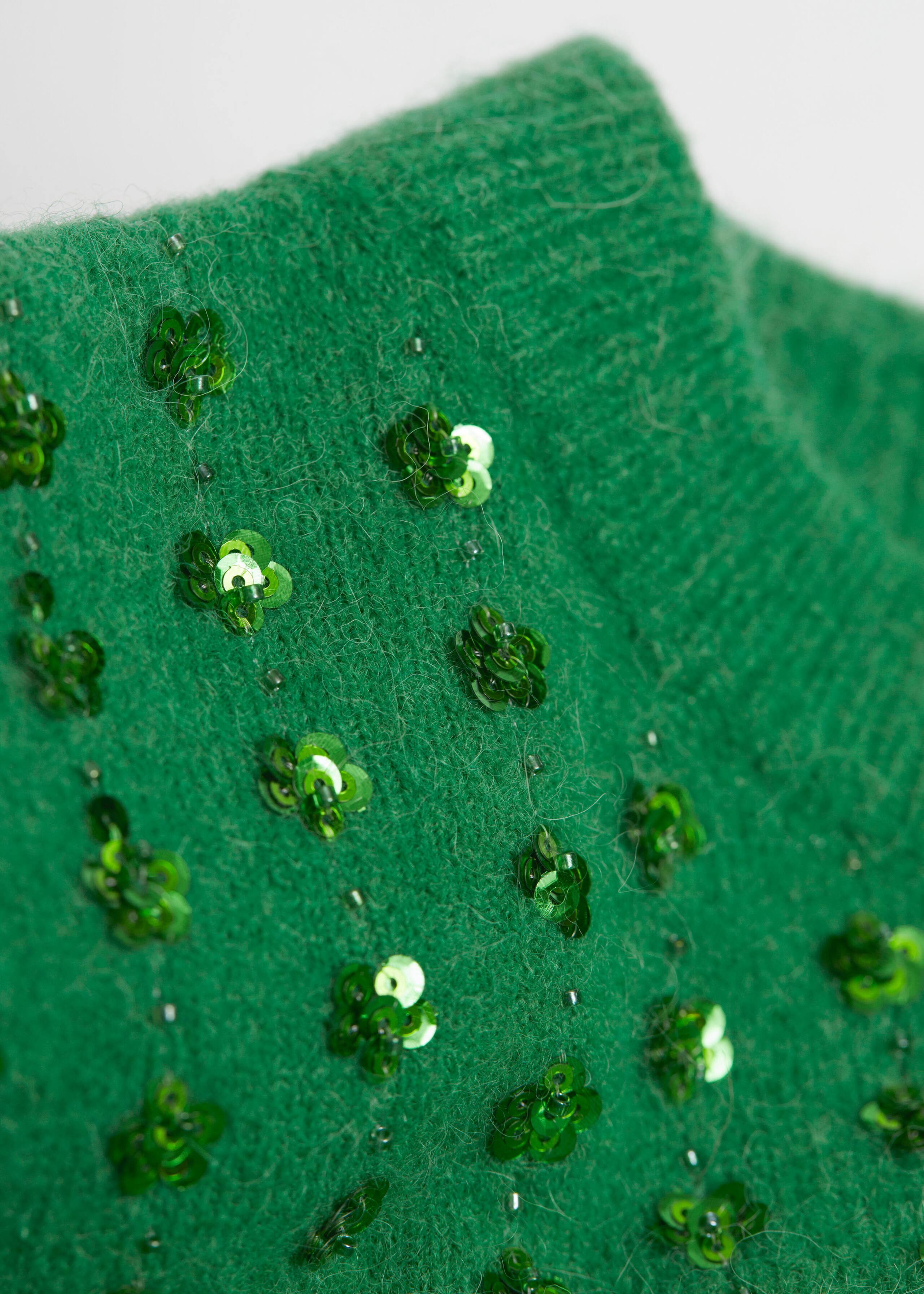 Cropped Sequin Embellished Jumper - {{variantName}} - Descrizione dettagliata