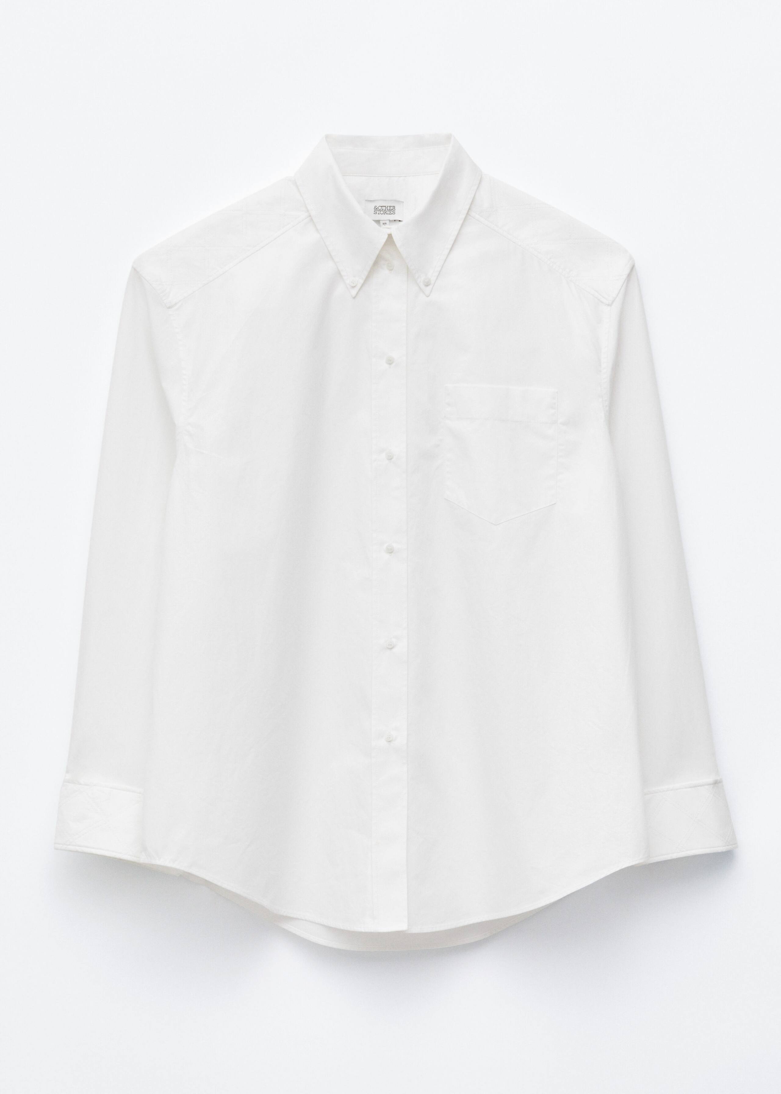 Quilted Cotton Shirt - White - Lookbook