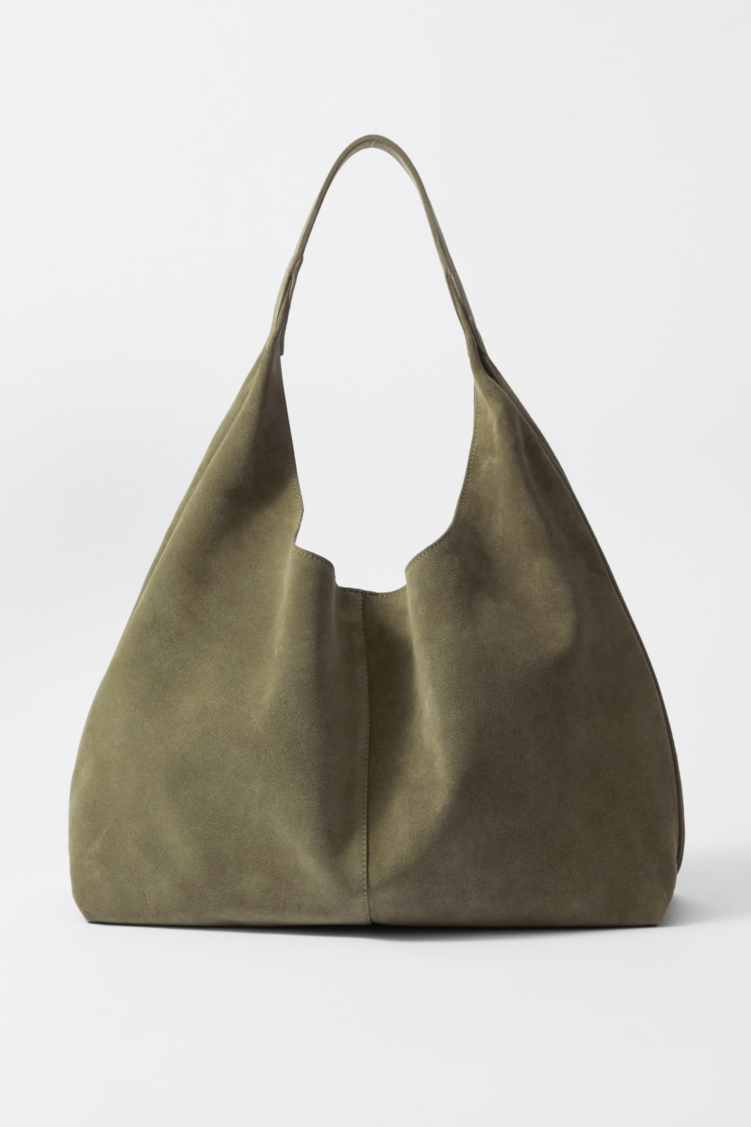 Borsa tote grande in pelle scamosciata - Verde/Rosso scuro/Grigio scuro/Azzurro/Verde smeraldo/Brown/Ruggine - 2