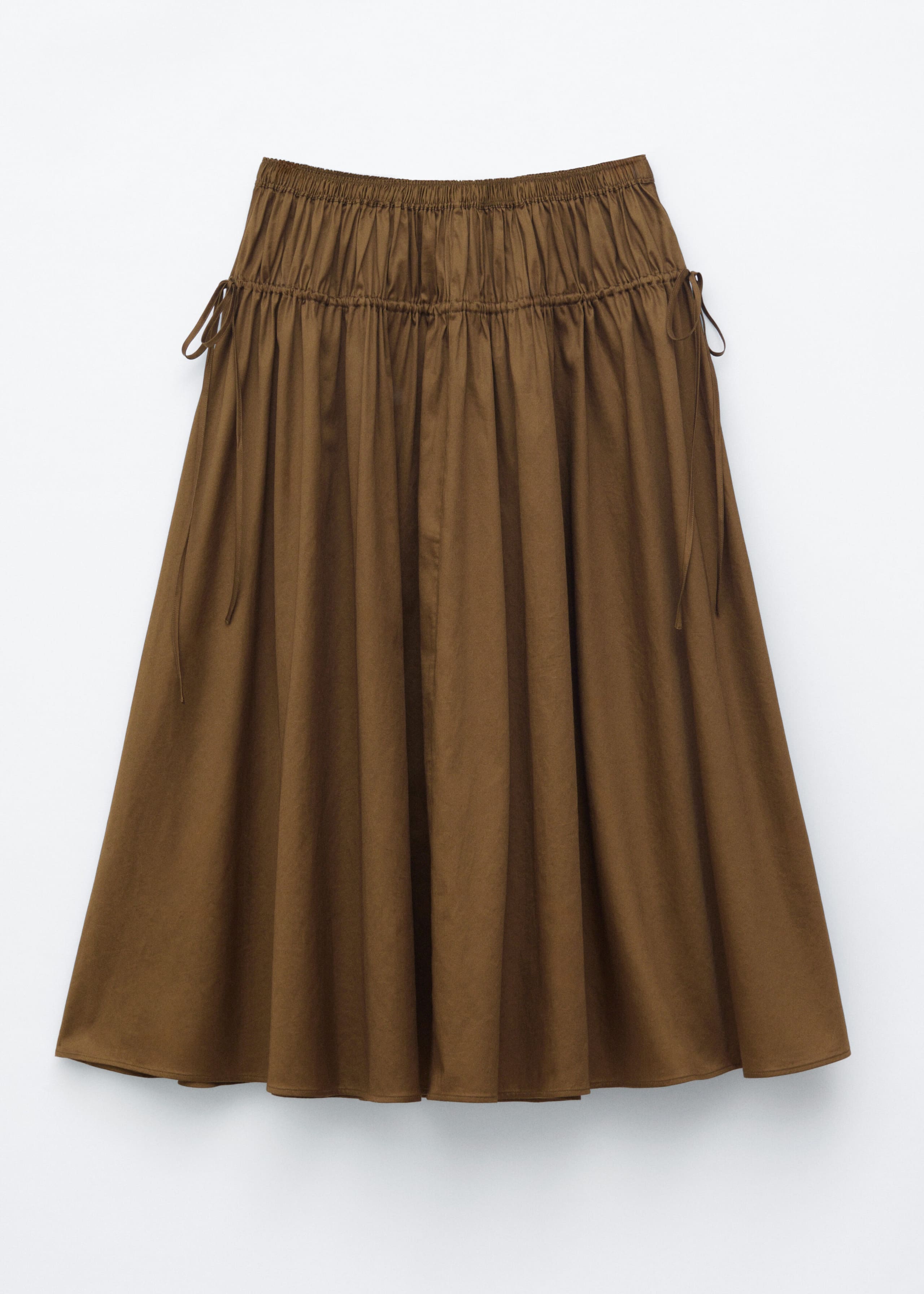 Drawstring Midi Skirt - White - Still Life