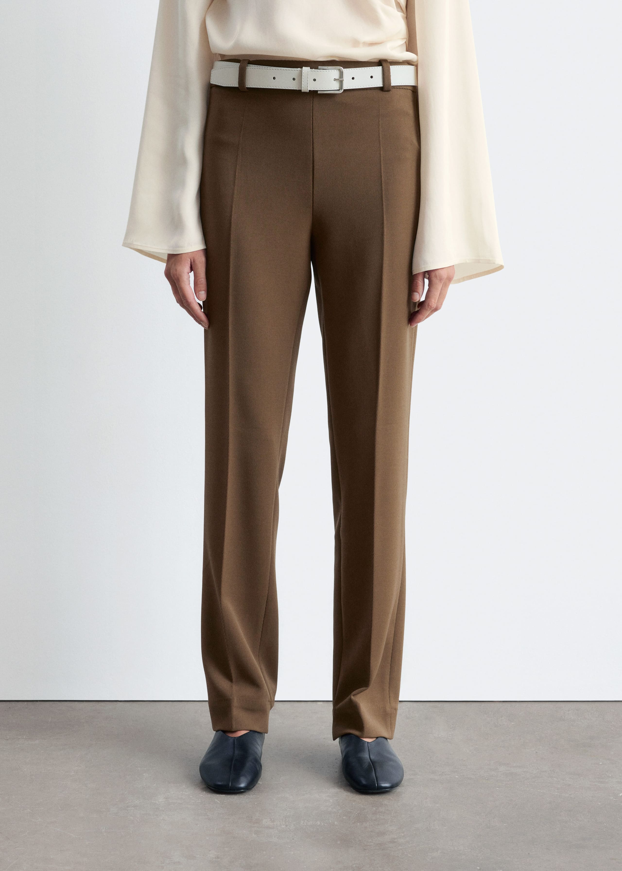 Image of Slim-Leg Press-Crease Trousers