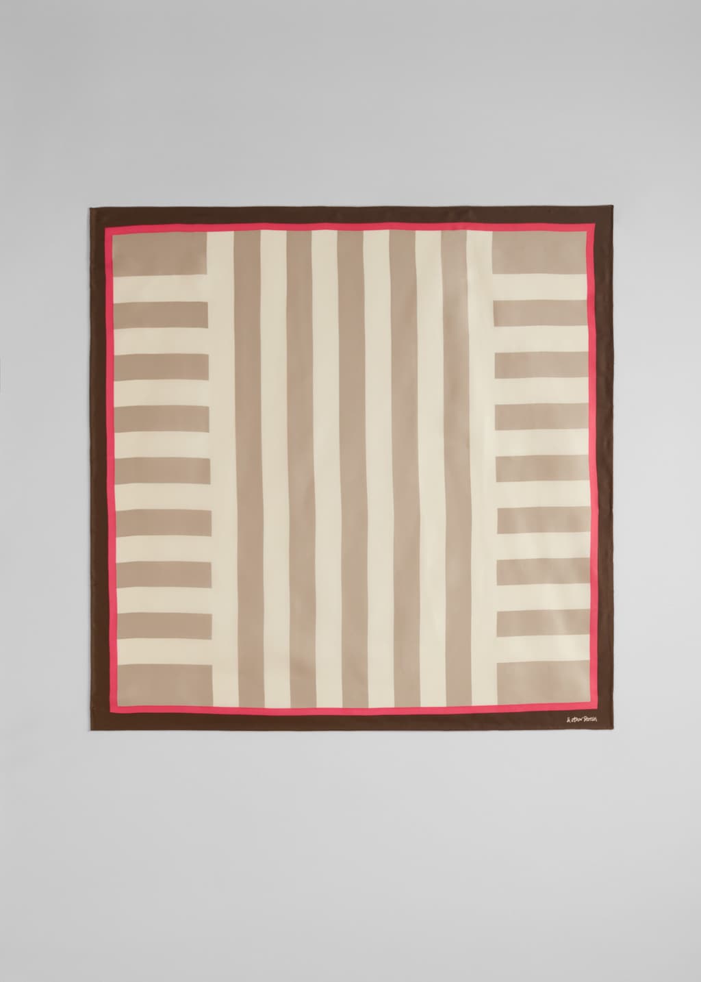 Foulard stampato - Crema/Rosa - Natura morta