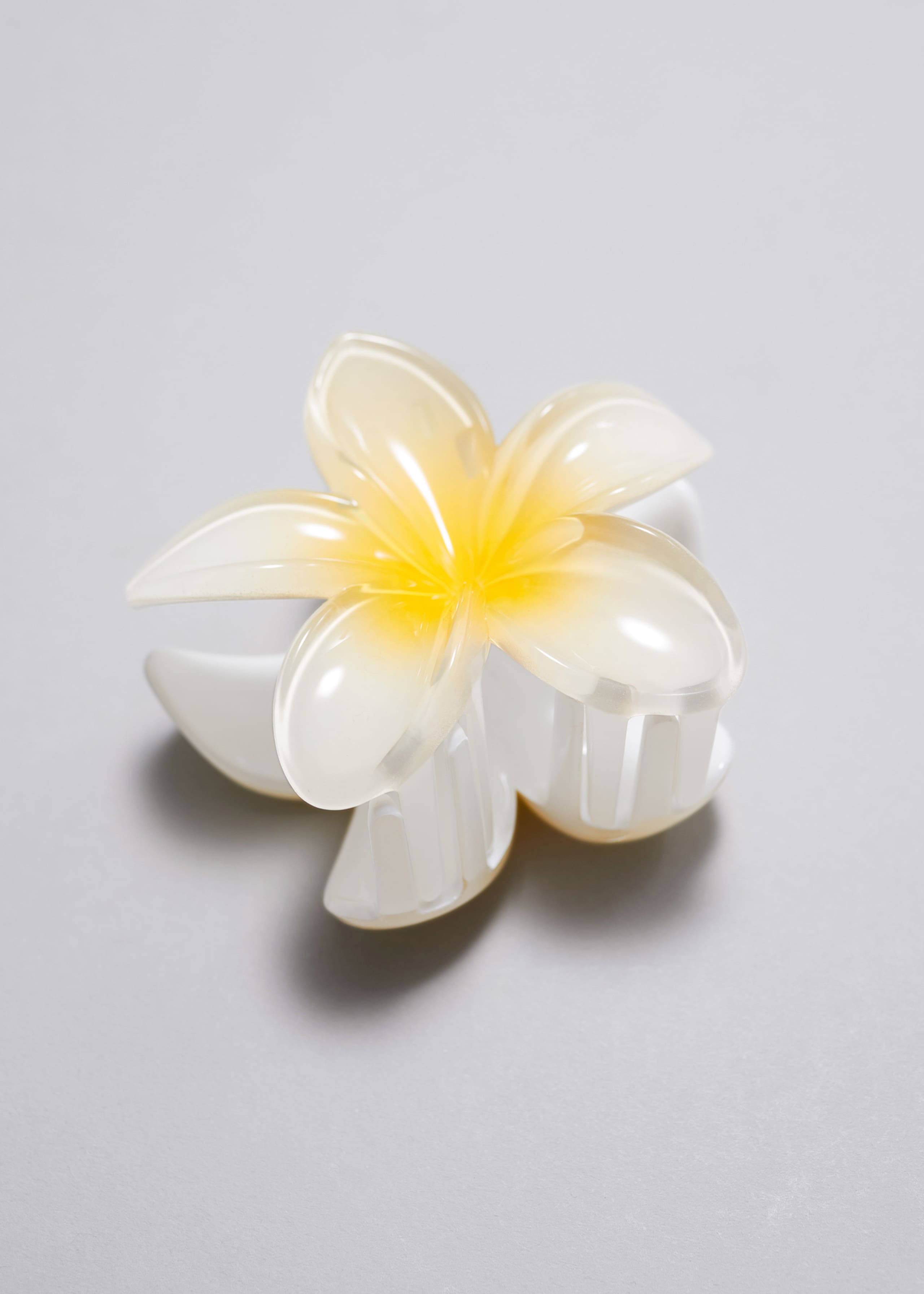 Pinza de flor - Blanco/Amarillo - Bodegón