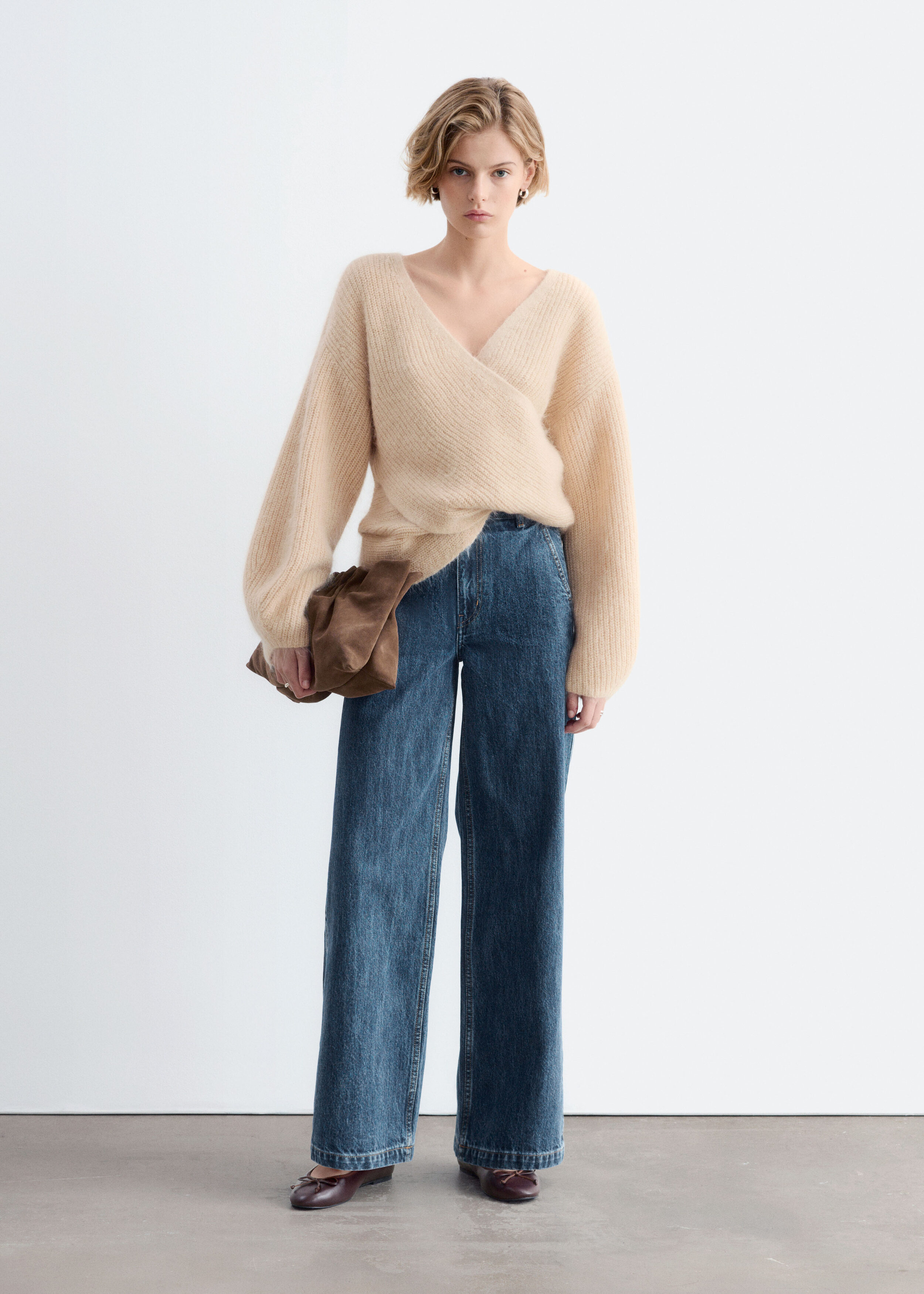 Mohair Blend Wrap Front Jumper by & Other Stories