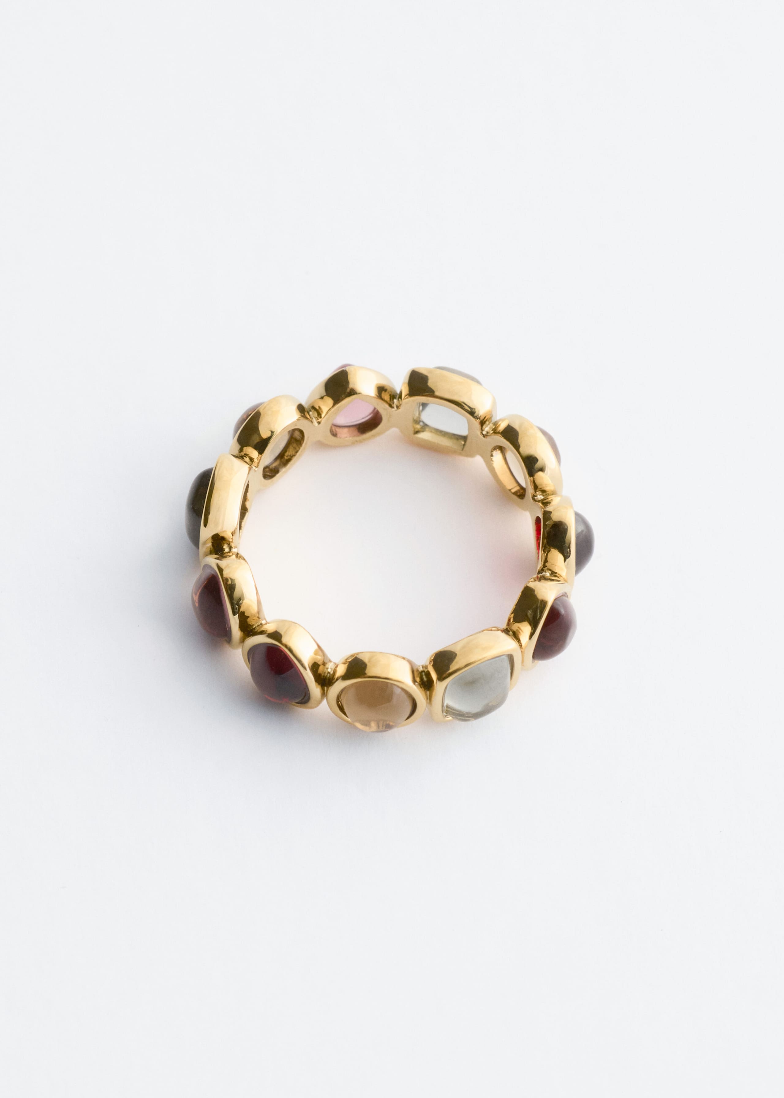 Mosaic Brass Ring - Gold/Multi Colour - Still Life