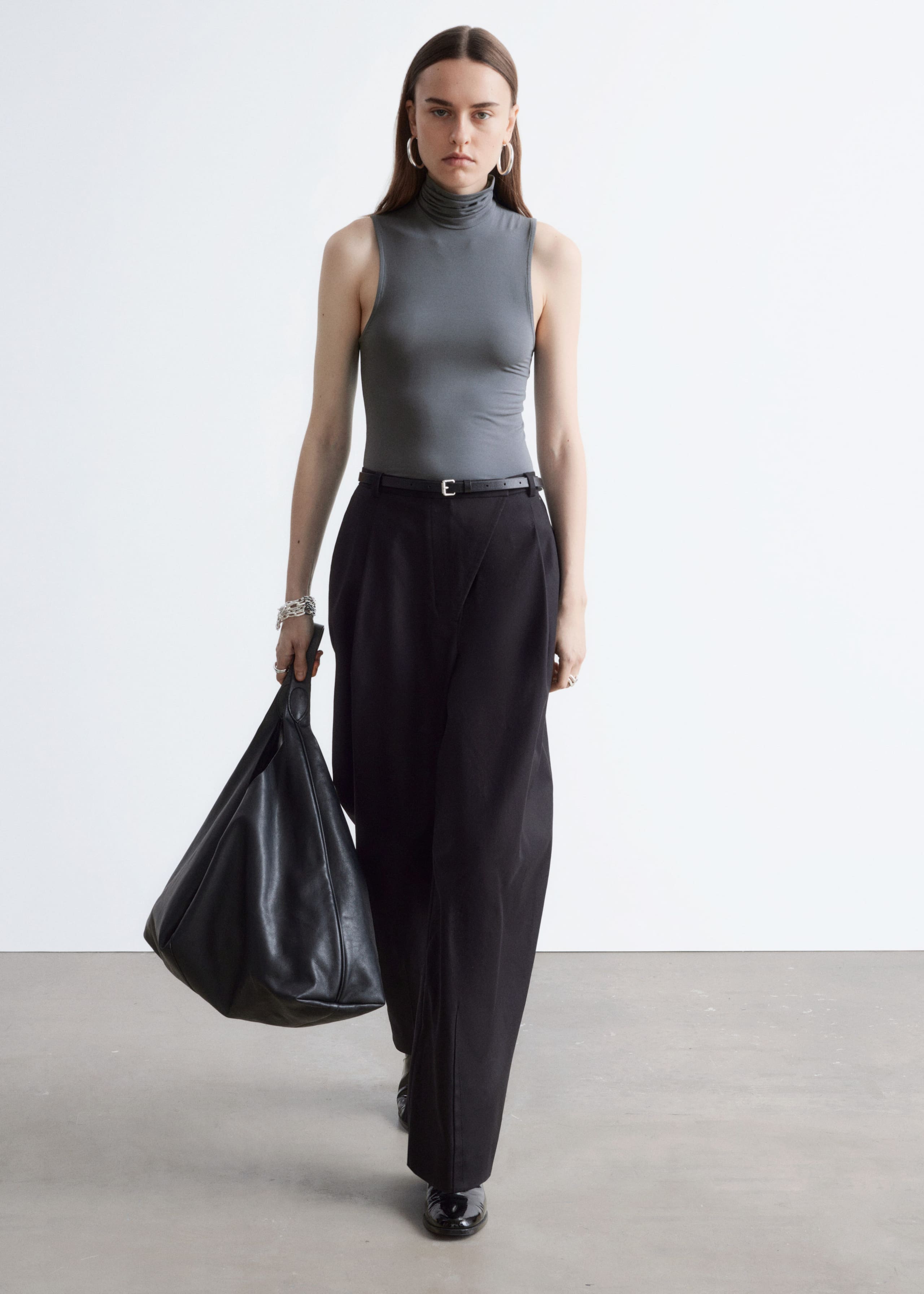 Image of Sleeveless Turtleneck Top