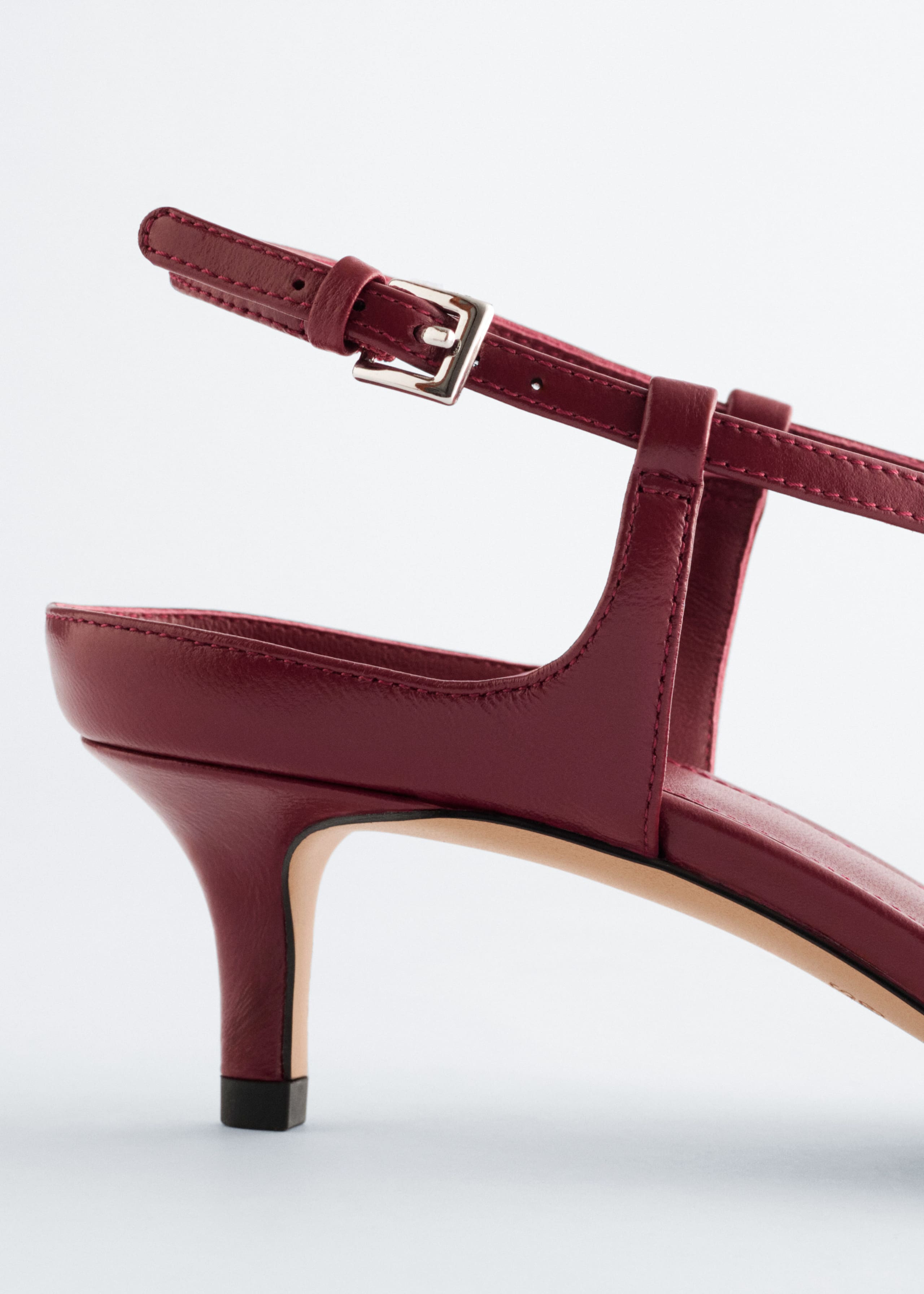 Image of Criss-Cross Leather Slingback Pumps