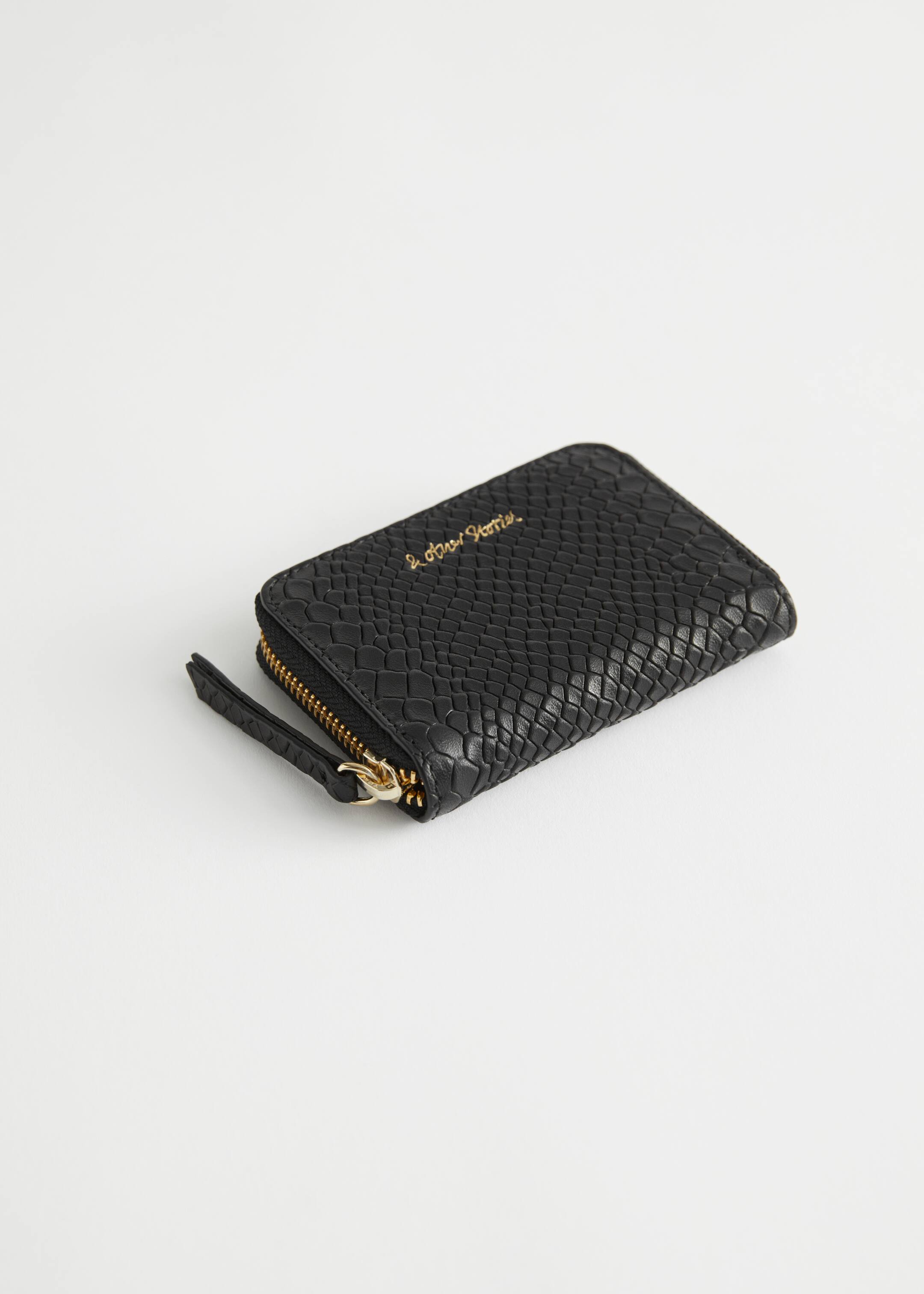View larger image: Snake Embossed Leather Wallet - Black - Ladies | H&M GB 1