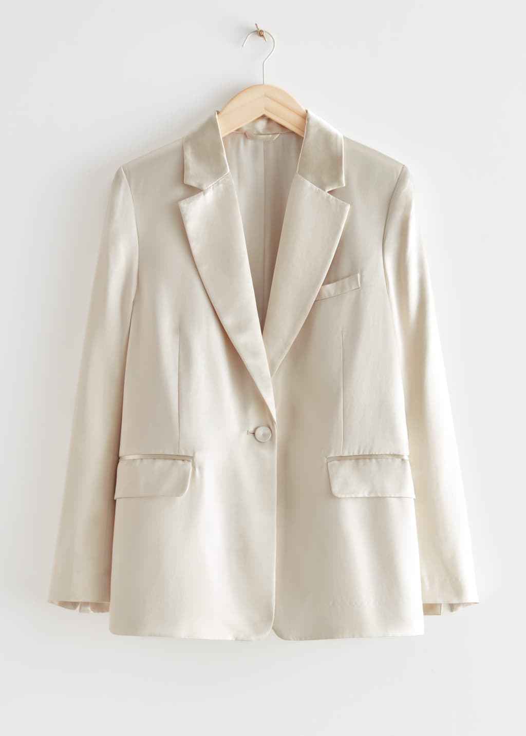 Satin Blazer - Cream - Bodegón