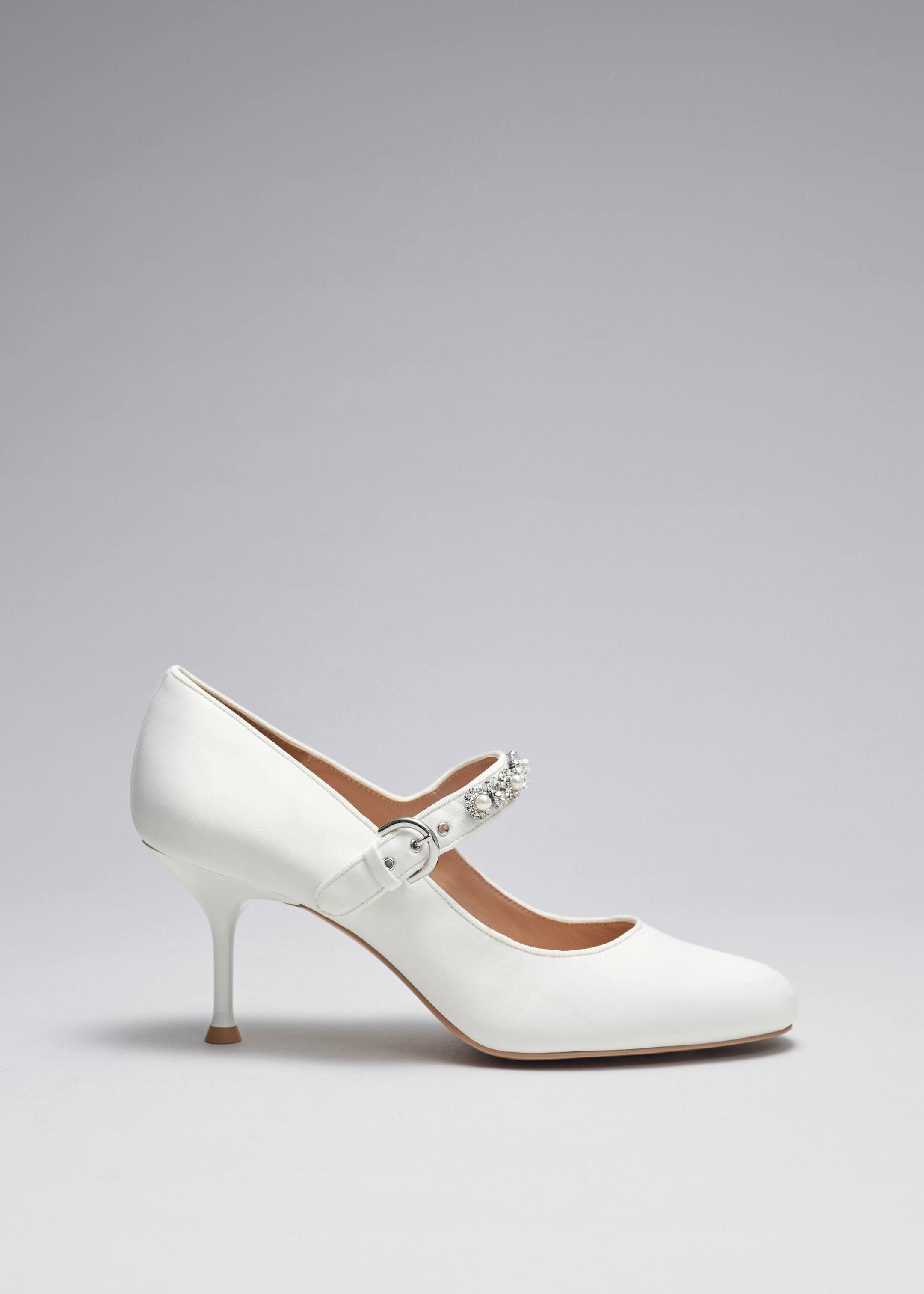 Größeres Bild ansehen: Verzierte Satin-Pumps - Weiß - Ladies | H&M DE 1
