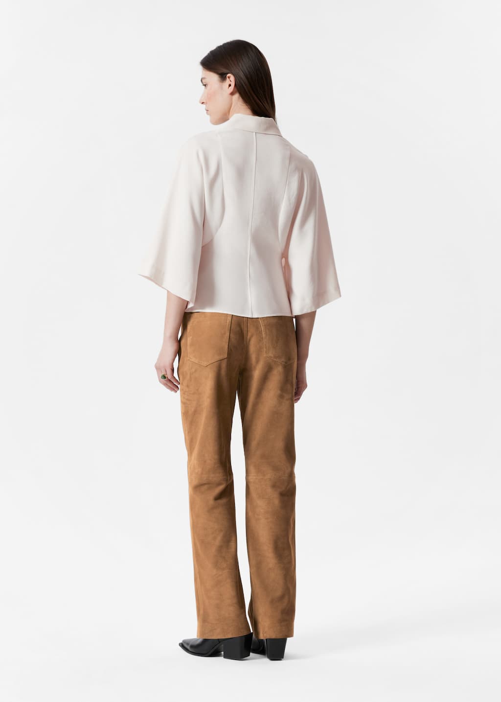 Koszula z szerokimi rękawami – Czarny – Lookbook