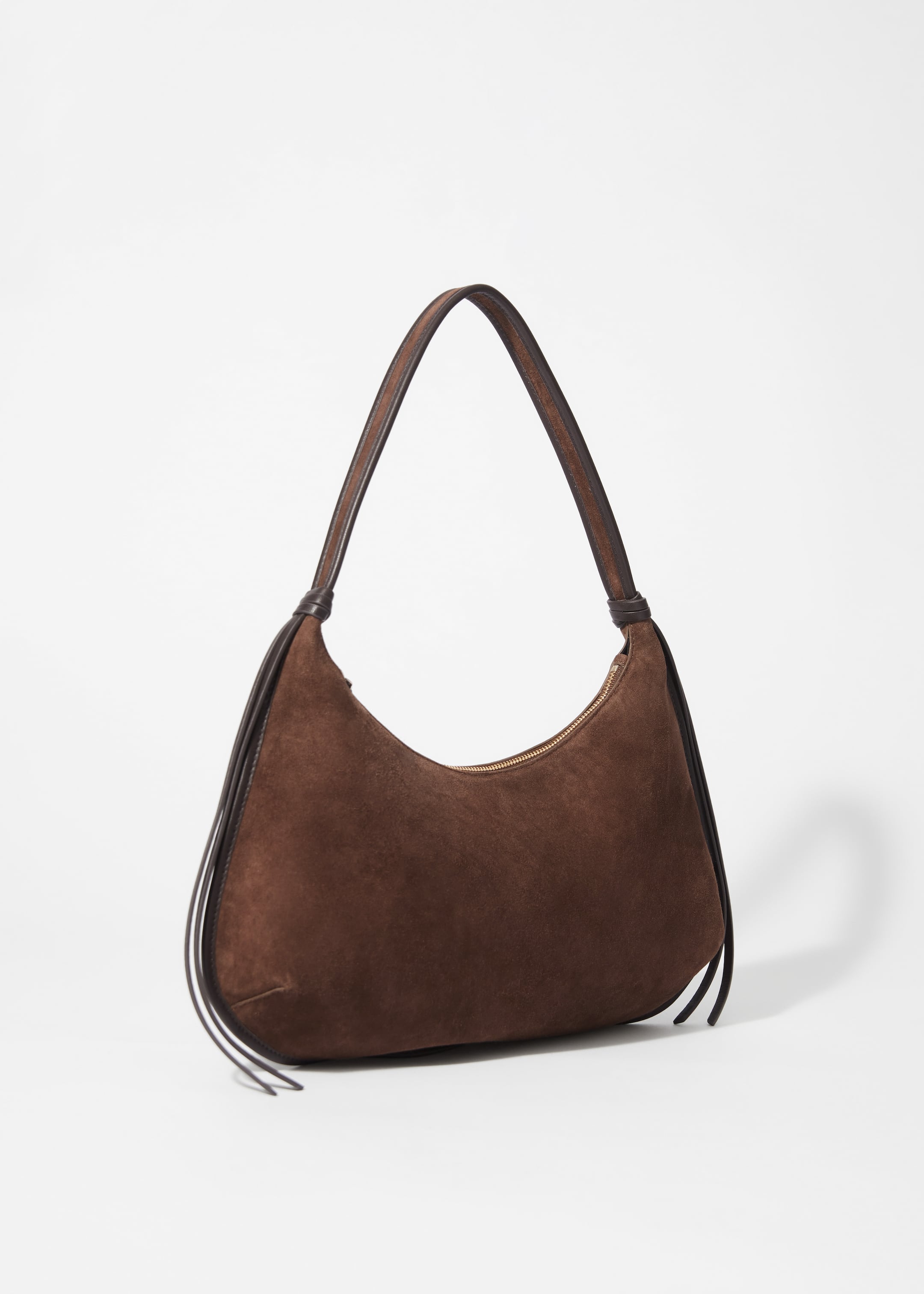 Grösseres Bild ansehen: Schultertasche aus Veloursleder mit Fransen - Braun - DAMEN | H&M CH 3