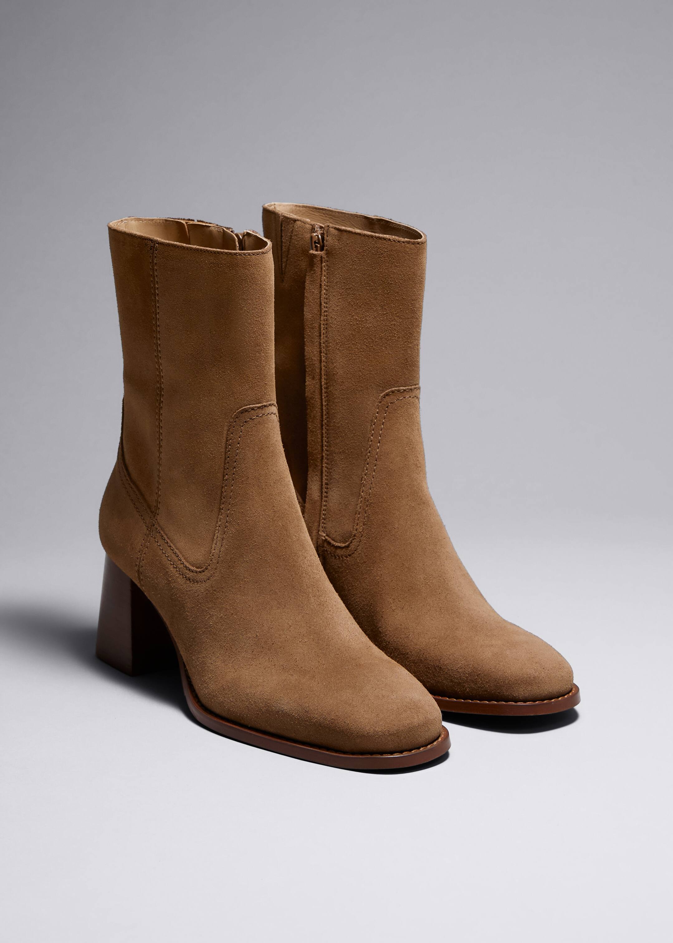 Ingrandisci l'immagine: Classic Leather Ankle Boots - Beige - DONNA | H&M CH 2